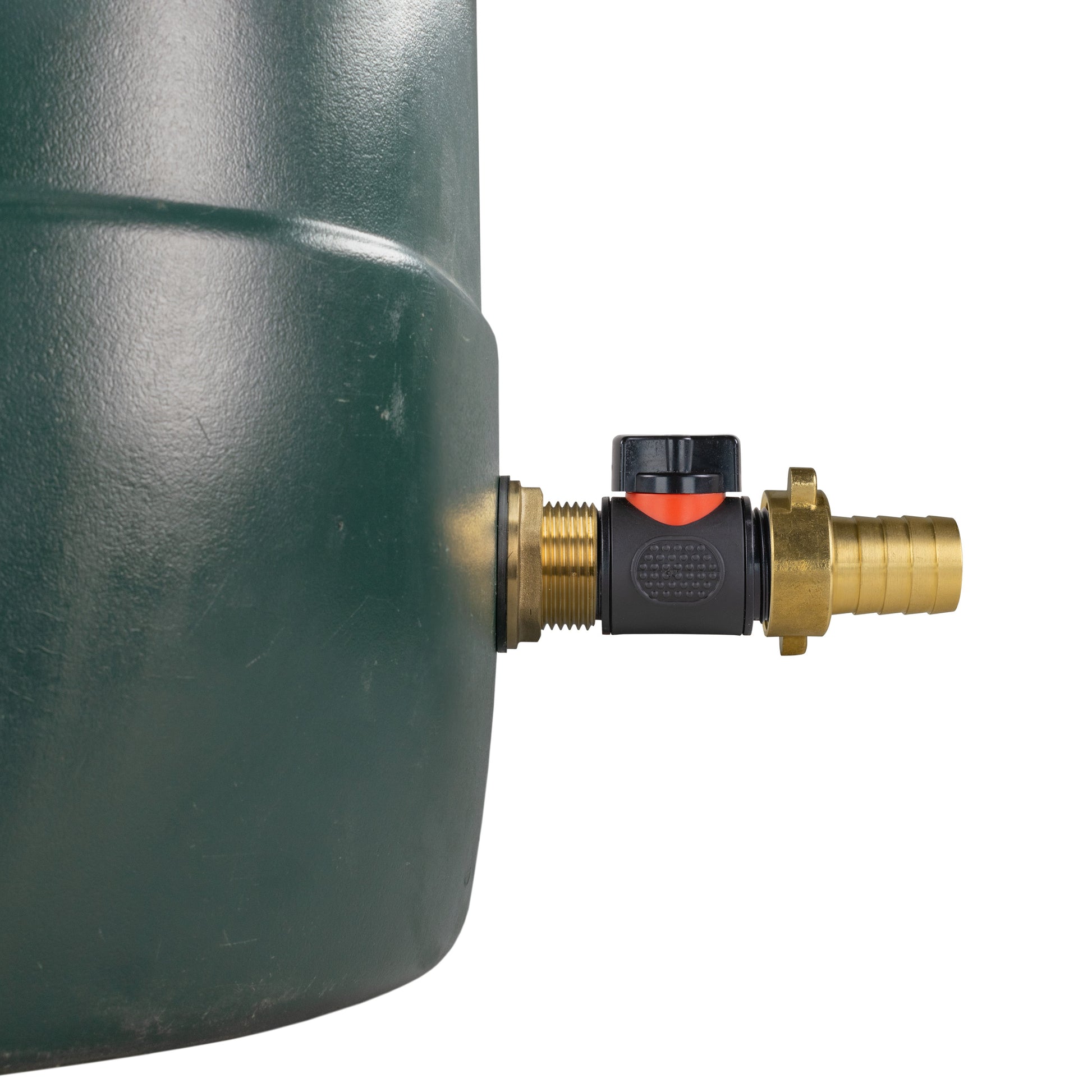 AP Supplies Water Butt Brass Kit 1" with In-Line Valve + 3/4" Brass Barb and Drill Bit