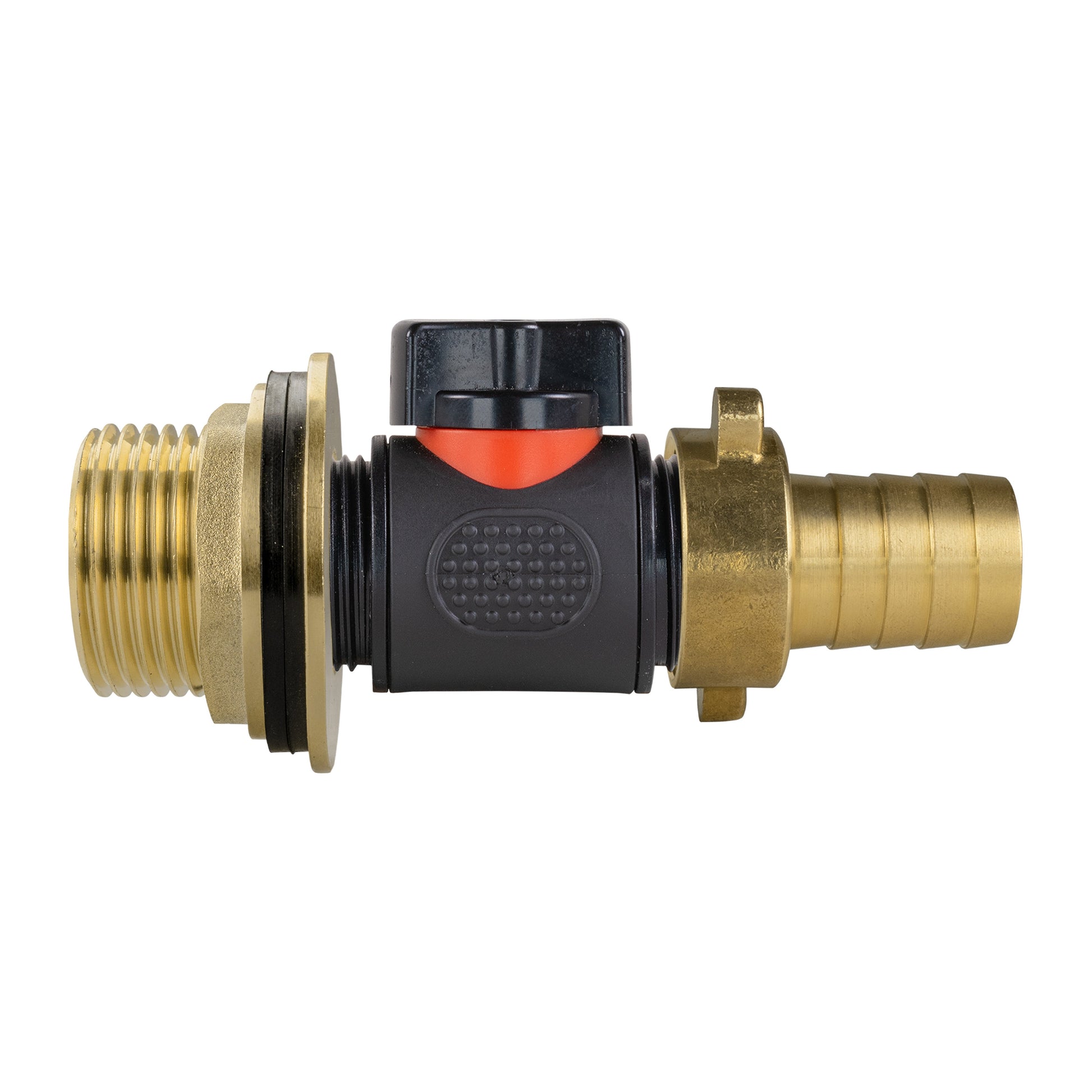 AP Supplies Water Butt Brass Kit 1" with In-Line Valve + 3/4" Brass Barb and Drill Bit