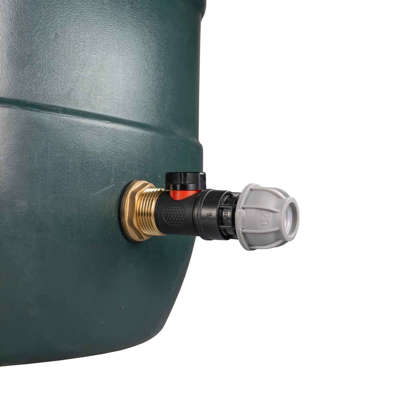AP Supplies Water Butt Brass Kit 1" with In-Line Valve + 20mm MDPE and Drill Bit