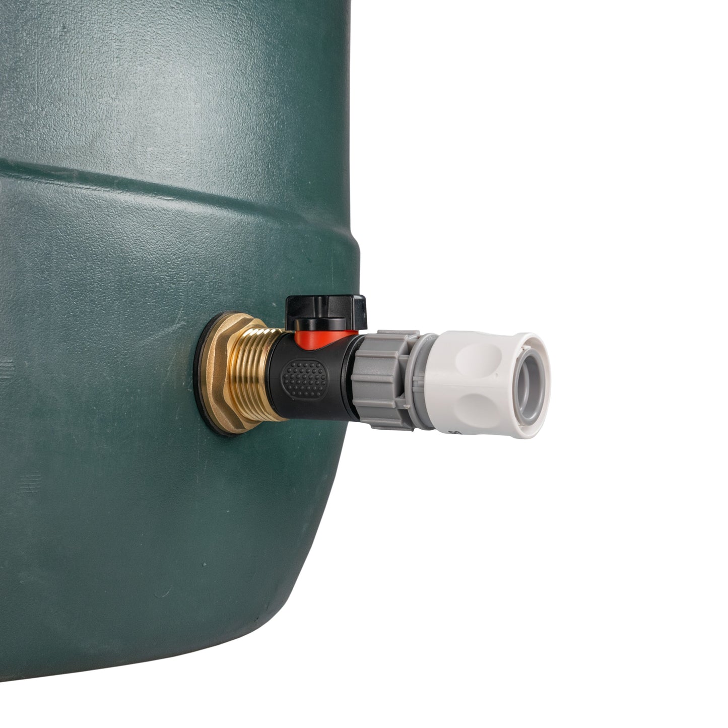 AP Supplies Water Butt Brass Kit 1" with In-Line Valve + Female Quick Connector WL and Drill Bit