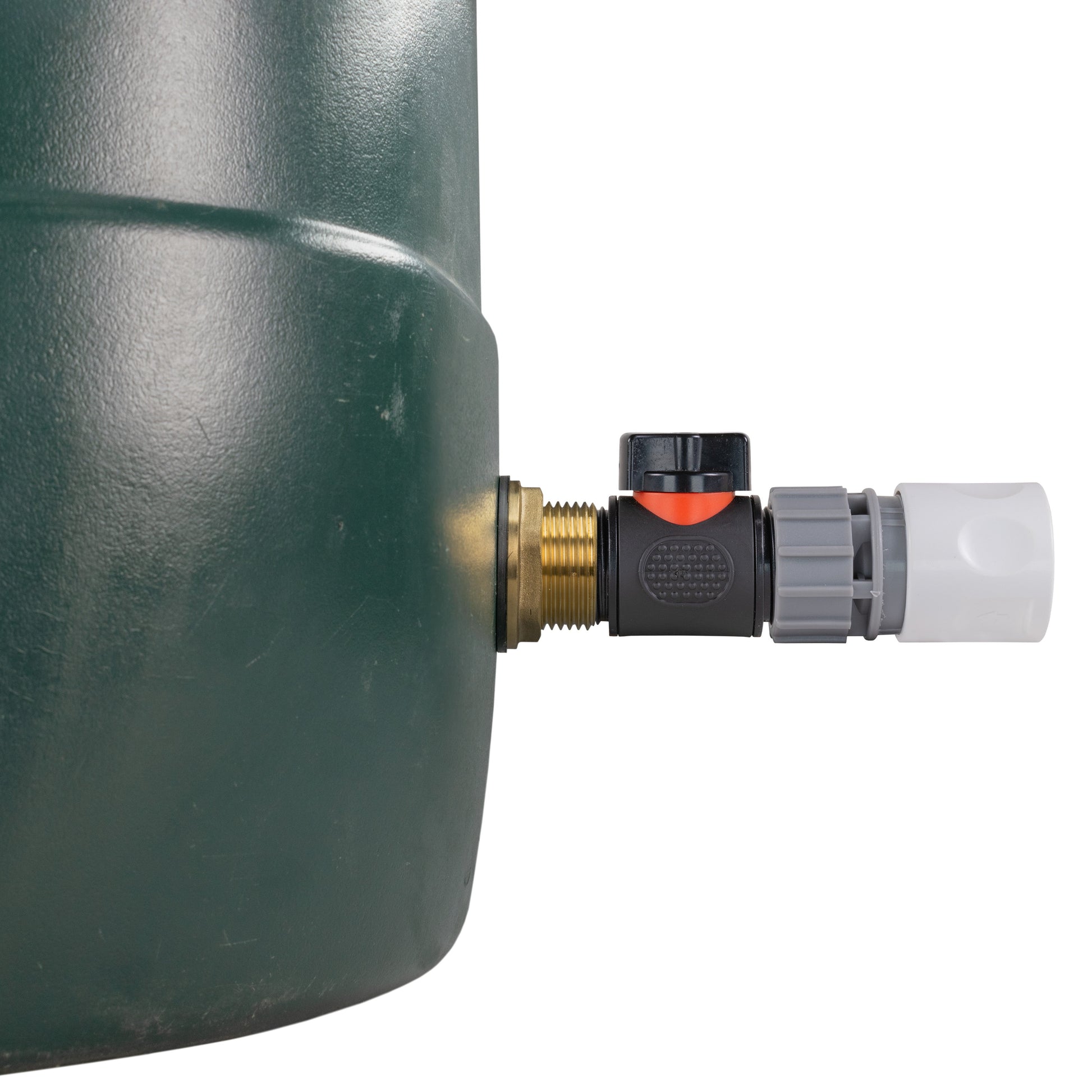AP Supplies Water Butt Brass Kit 1" with In-Line Valve + Female Quick Connector WL and Drill Bit