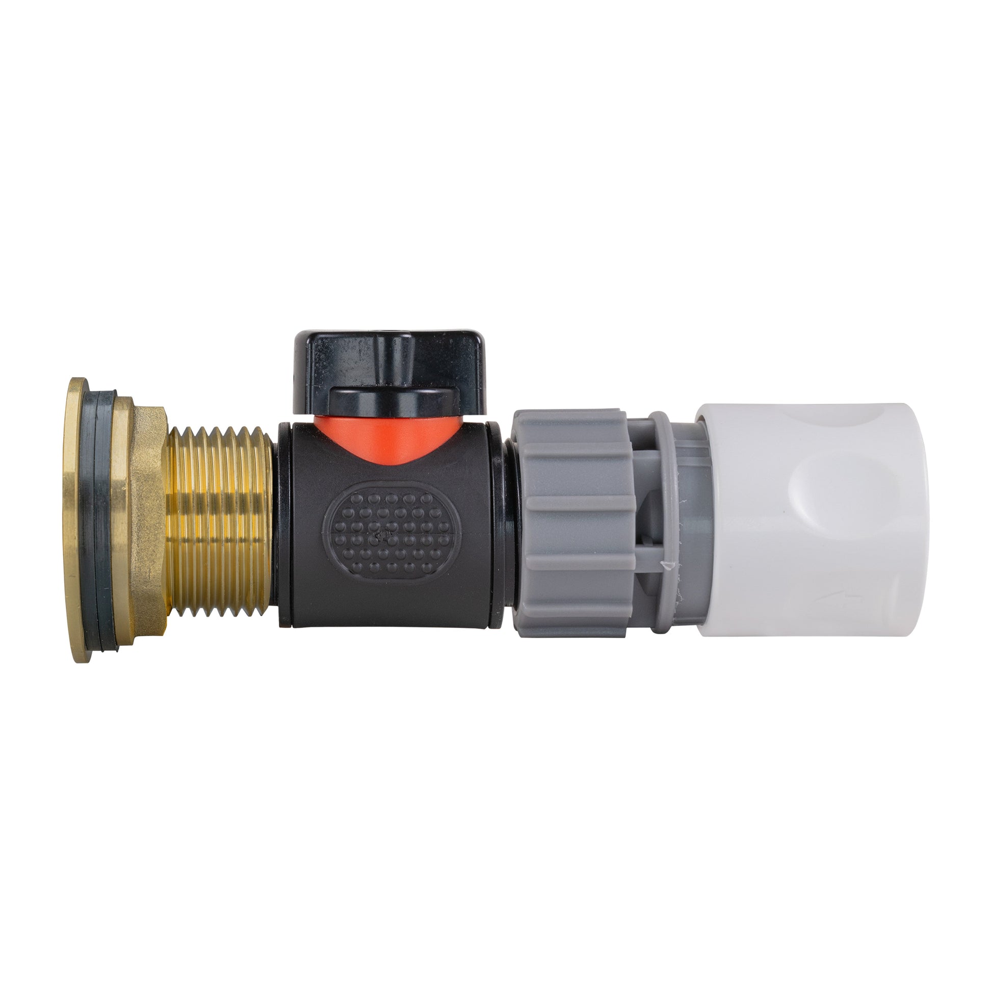 AP Supplies Water Butt Brass Kit 1" with In-Line Valve + Female Quick Connector WL and Drill Bit