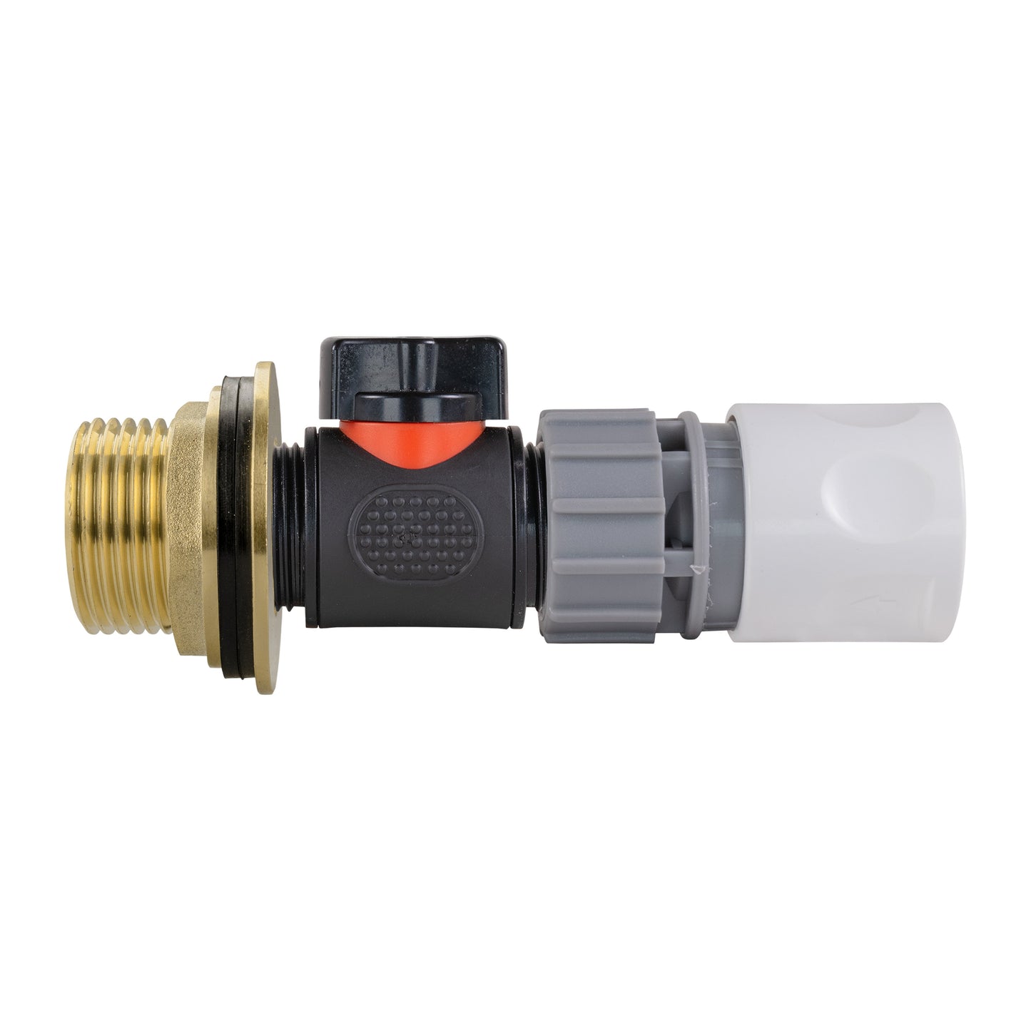 AP Supplies Water Butt Brass Kit 1" with In-Line Valve + Female Quick Connector WL and Drill Bit