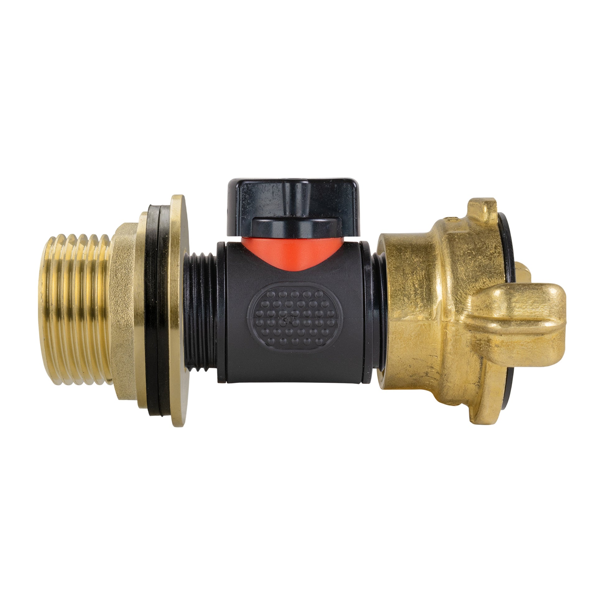 AP Supplies Water Butt Brass Kit 1" with In-Line Valve + Geka and Drill Bit