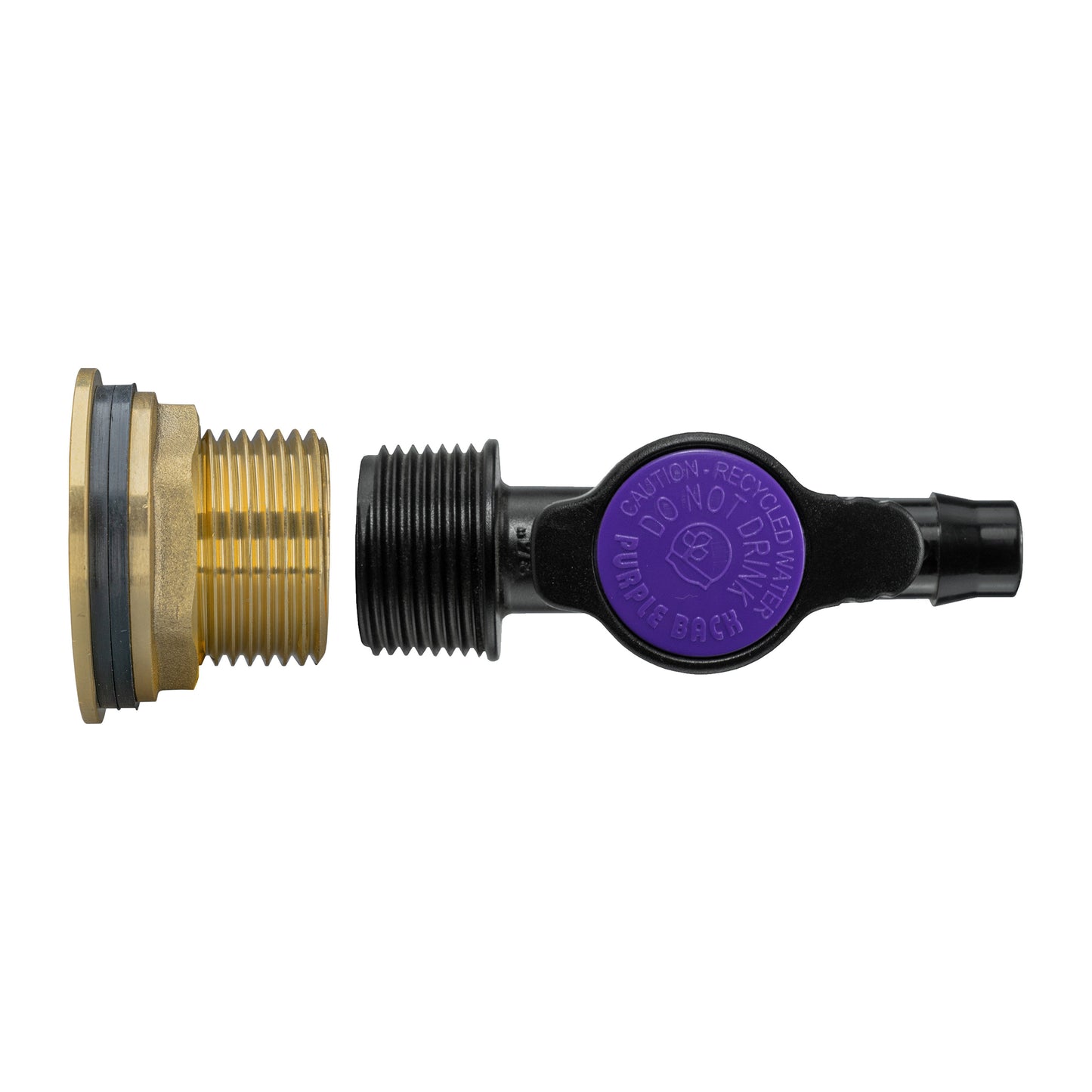 Water Butt Brass Kit 1in with 13mm Barb Irrigation Valve for Brass Water Fitting
