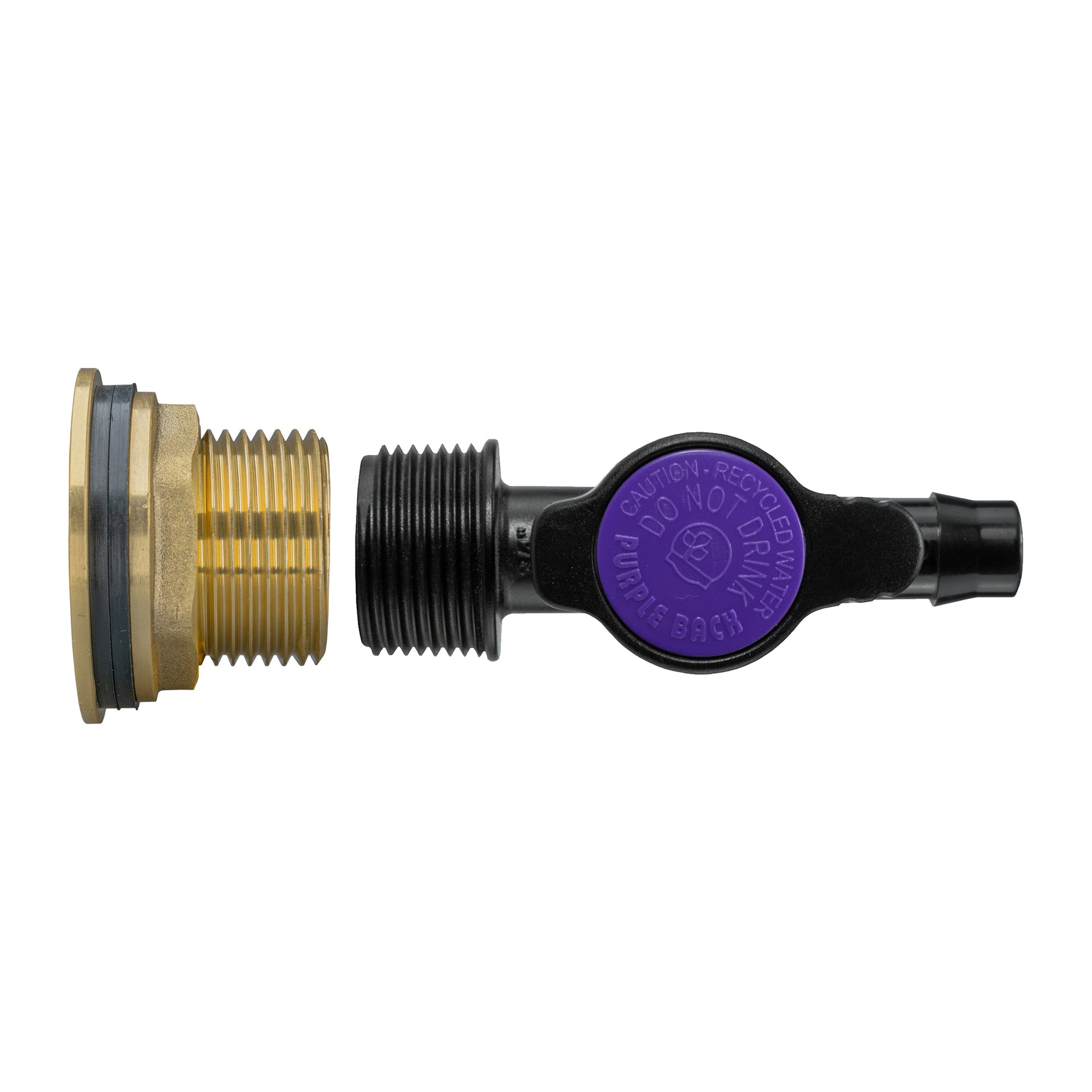 AP Supplies Water Butt Brass Kit 1" with 13mm Barb Irrigation Valve and Drill Bit