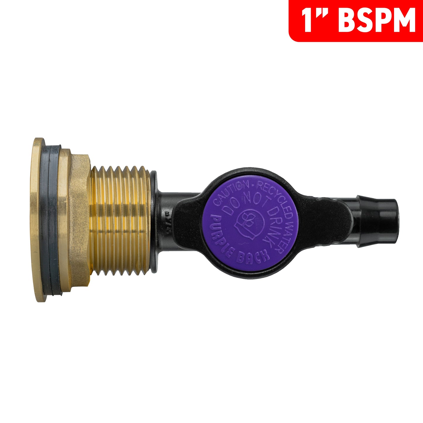 Water Butt Brass Kit 1in with 13mm Barb Irrigation Valve for Brass Water Fitting