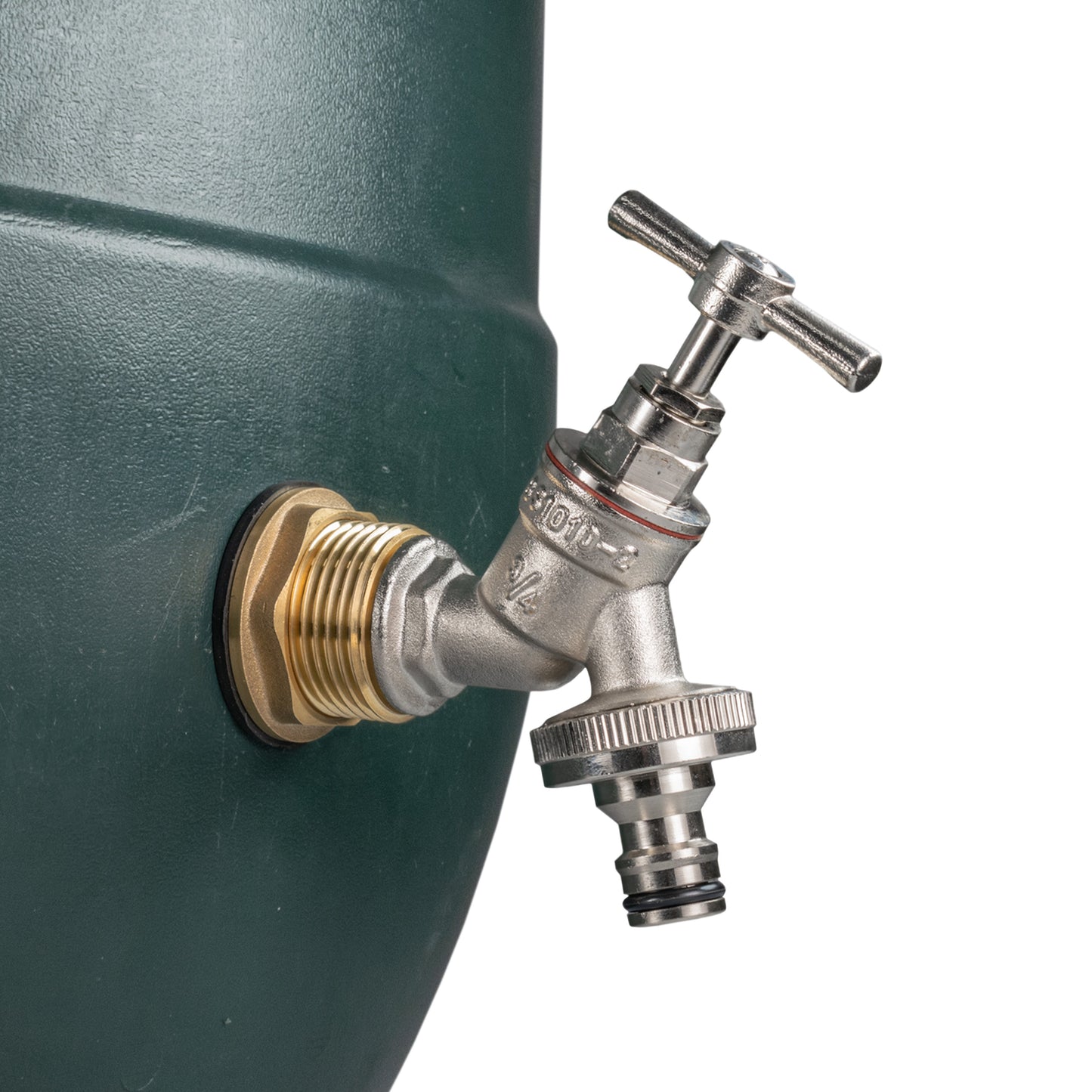 Water Butt Brass Kit 1in with Nickel Plated Quick Connect Tap Hose Connector Set