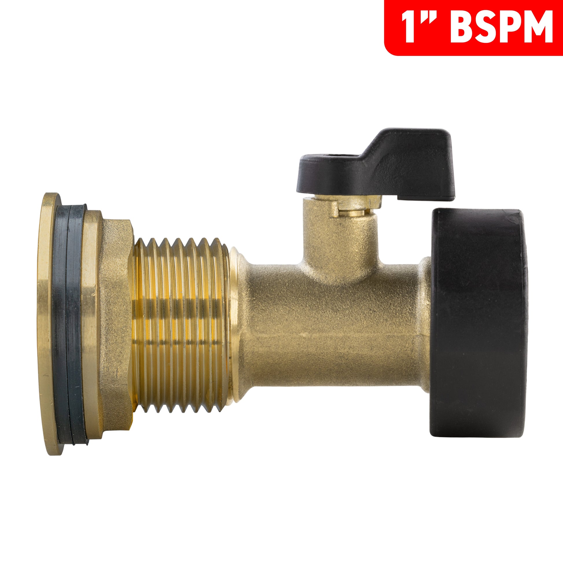 AP Supplies Water Butt Brass Kit 1" with Brass Valve and Drill Bit