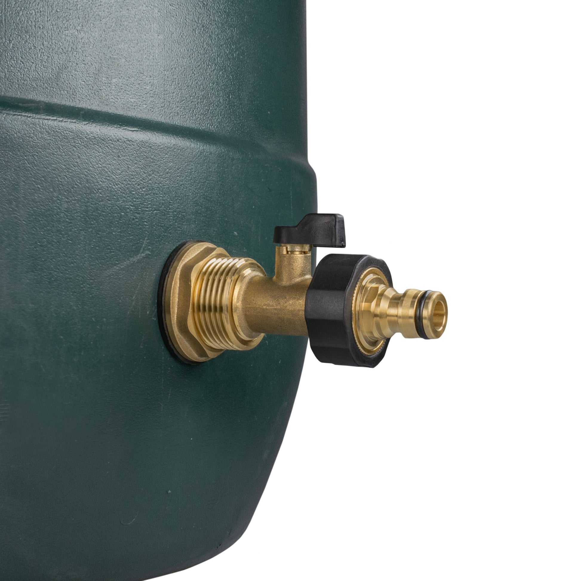 AP Supplies Water Butt Brass Kit 1" with Brass Valve + Quick Connect and Drill Bit