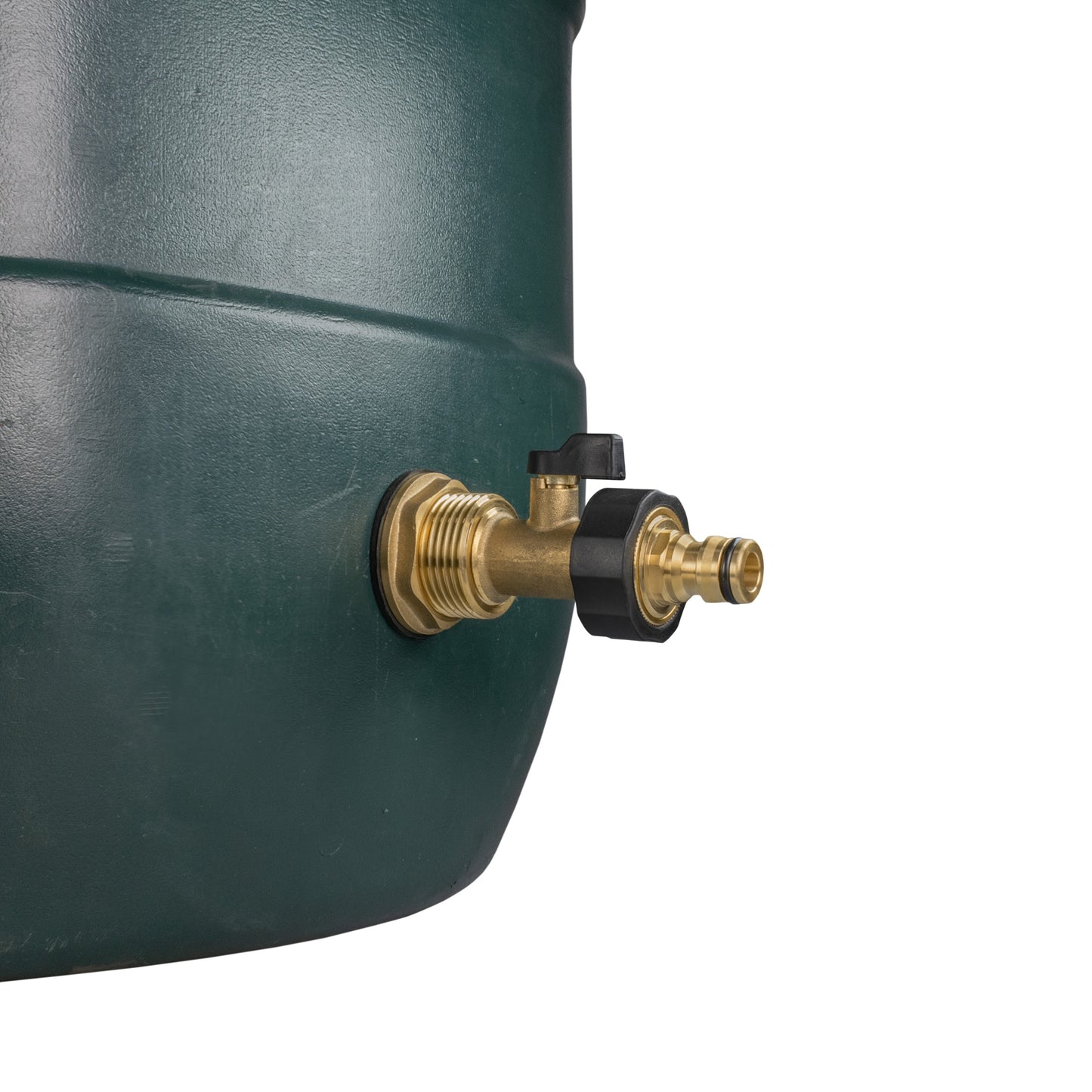 AP Supplies Water Butt Brass Kit 1" with Brass Valve + Quick Connect and Drill Bit
