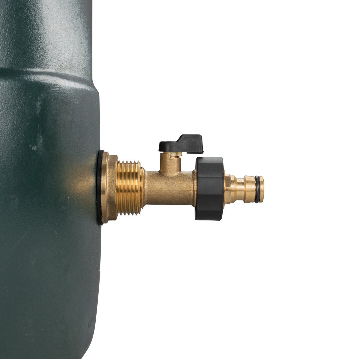 AP Supplies Water Butt Brass Kit 1" with Brass Valve + Quick Connect and Drill Bit