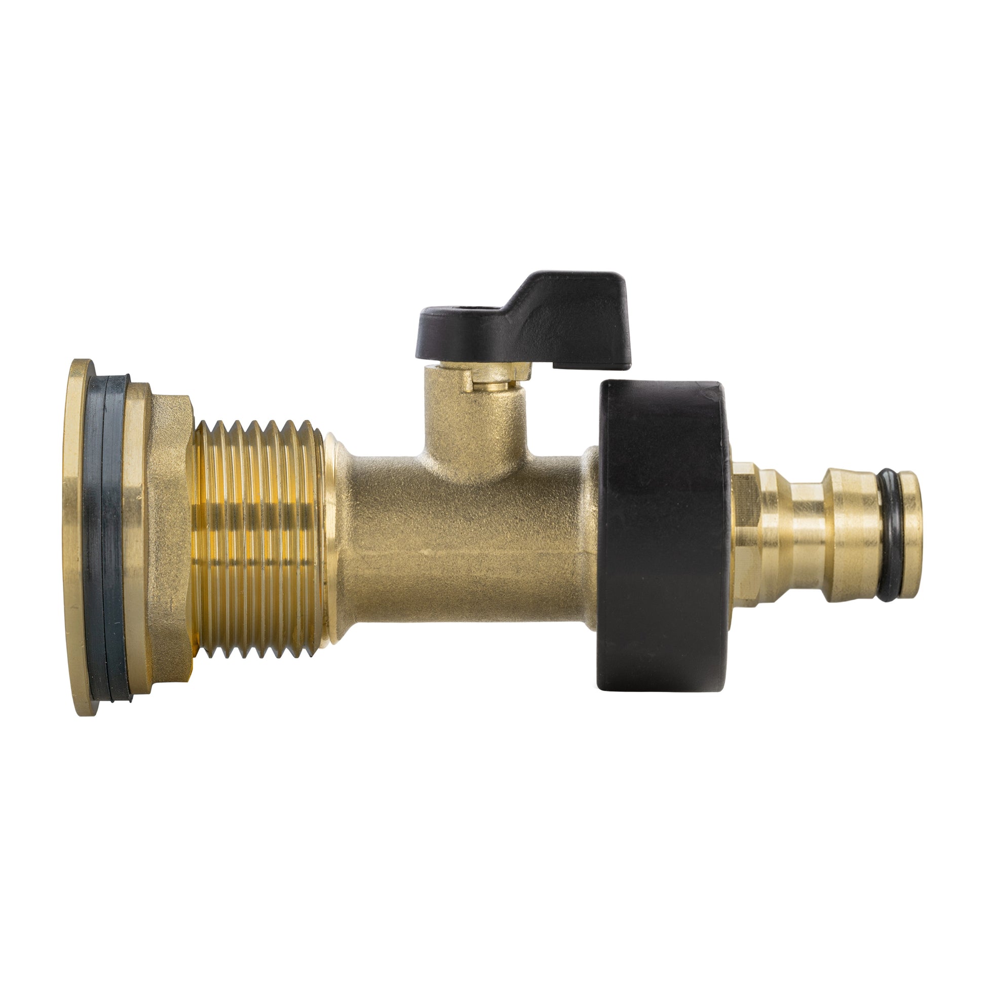 AP Supplies Water Butt Brass Kit 1" with Brass Valve + Quick Connect and Drill Bit