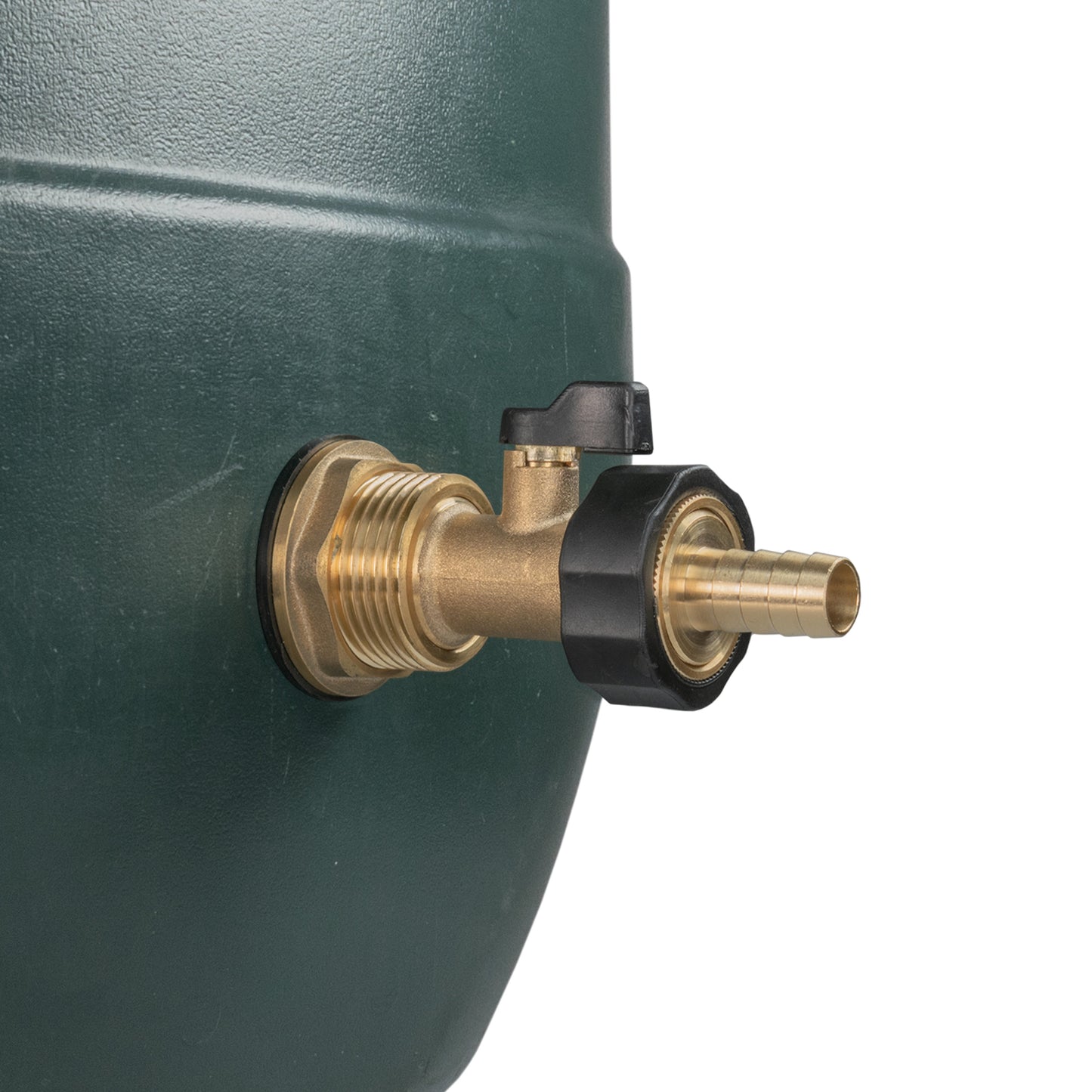 Water Butt Brass Kit 1in with Brass Valve + 13mm Barb for DIY Workshop Accessory