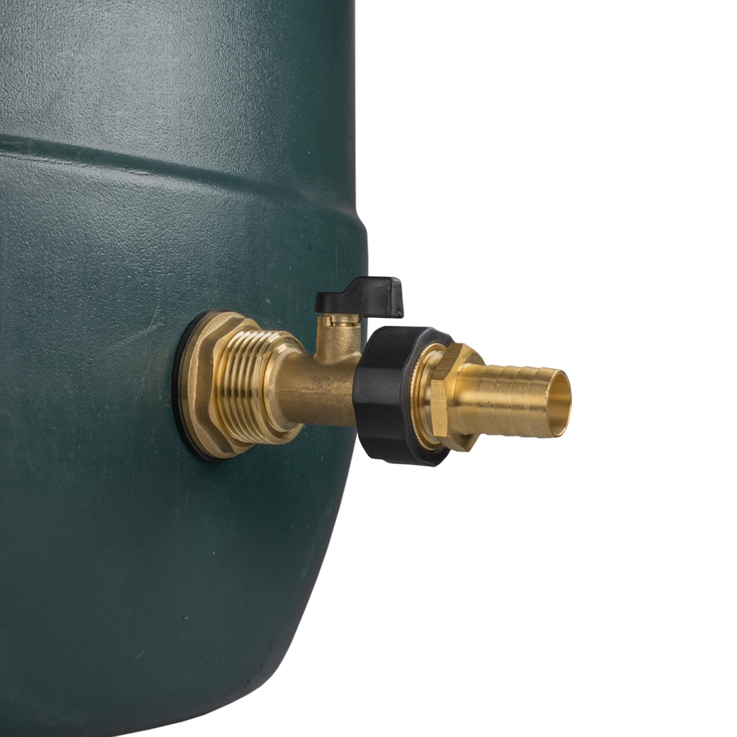 AP Supplies Water Butt Brass Kit 1" with Brass Valve + 19mm Barb and Drill Bit