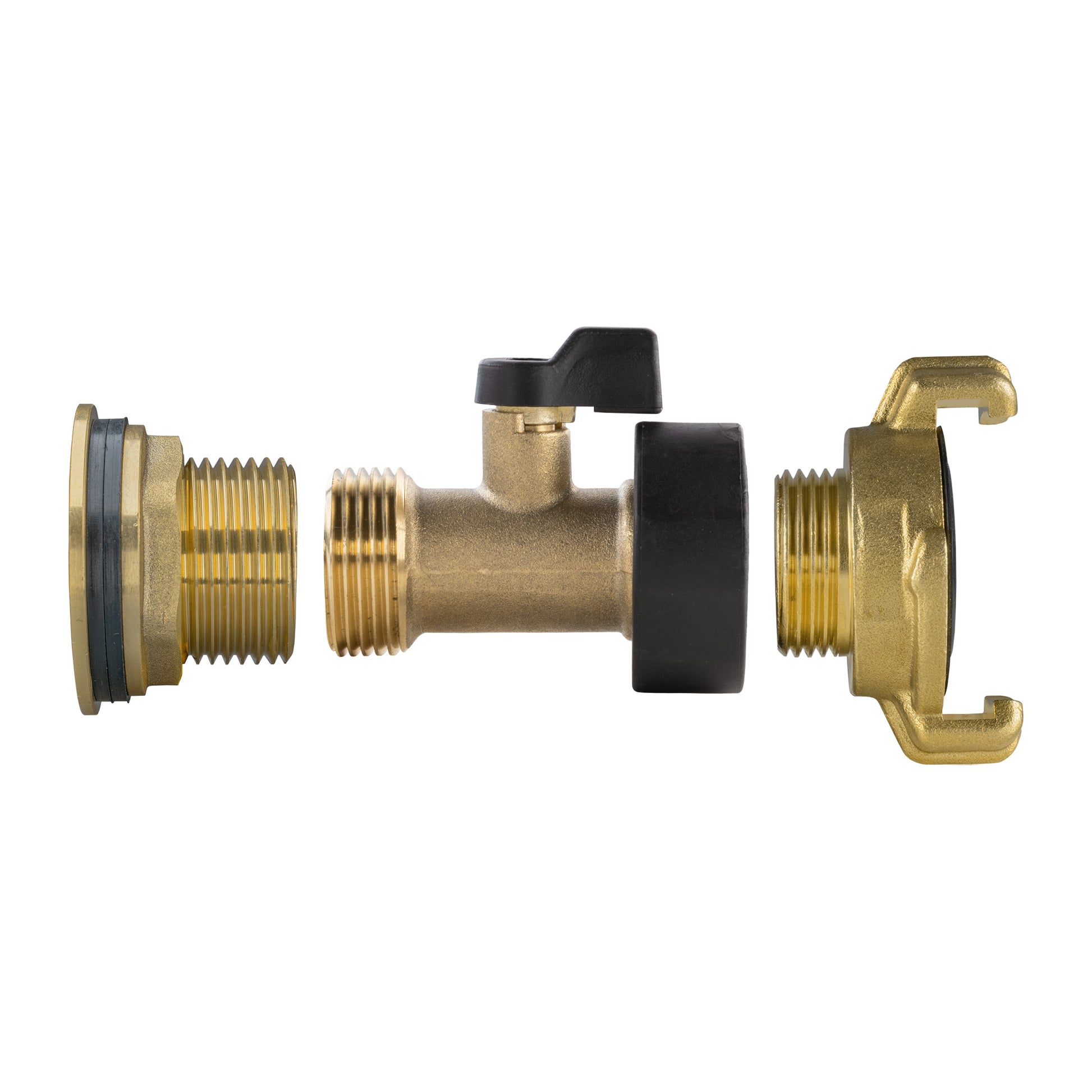 AP Supplies Water Butt Brass Kit 1" with Brass Valve + Geka and Drill Bit