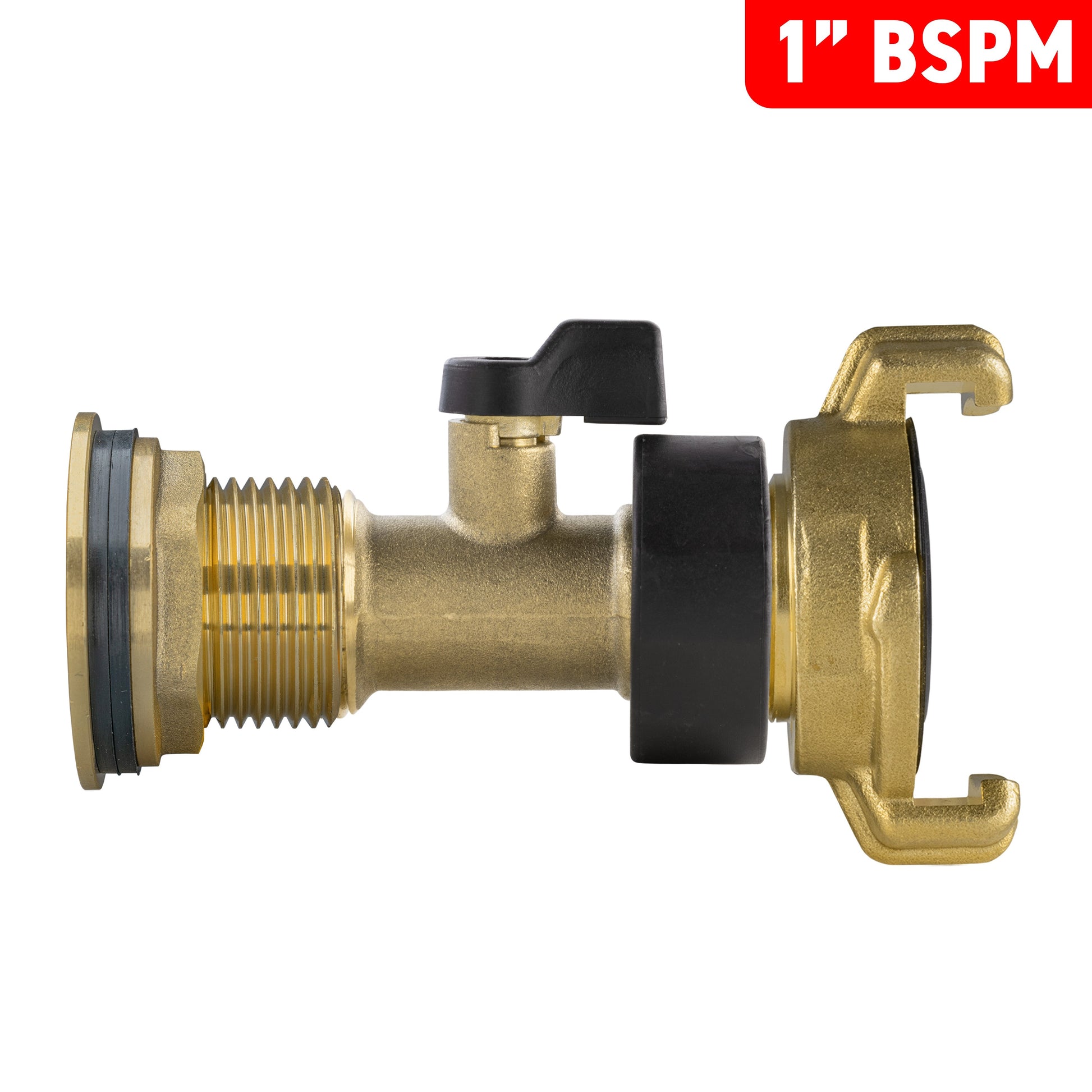 AP Supplies Water Butt Brass Kit 1" with Brass Valve + Geka and Drill Bit
