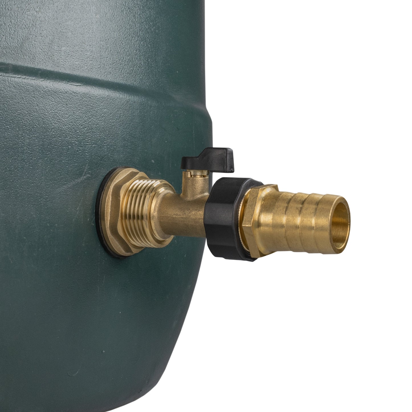 AP Supplies Water Butt Brass Kit 1" with Brass Valve + 25mm Barb and Drill Bit