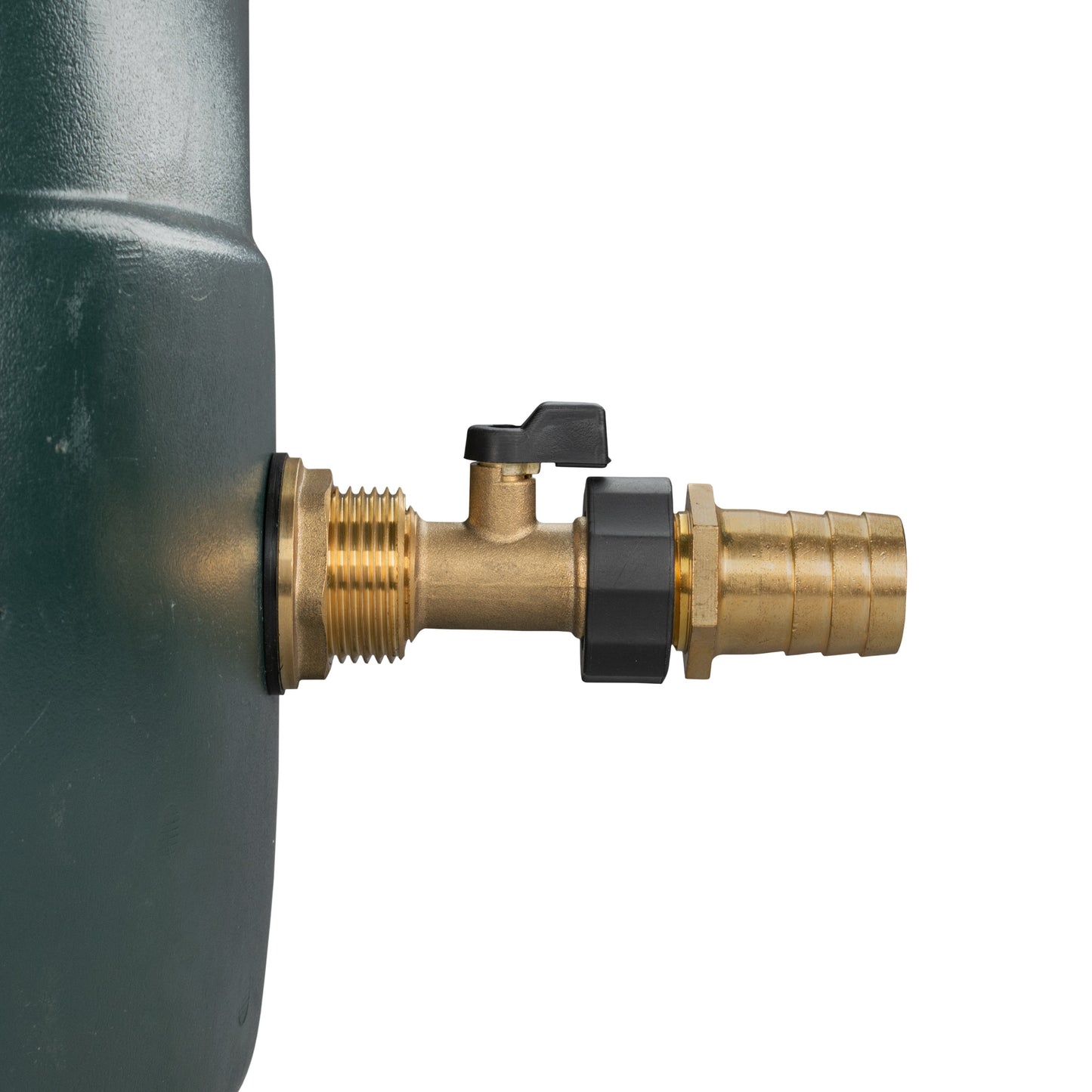 Water Butt Brass Kit 1in with Brass Valve + 25mm Barb for DIY Workshop Accessory