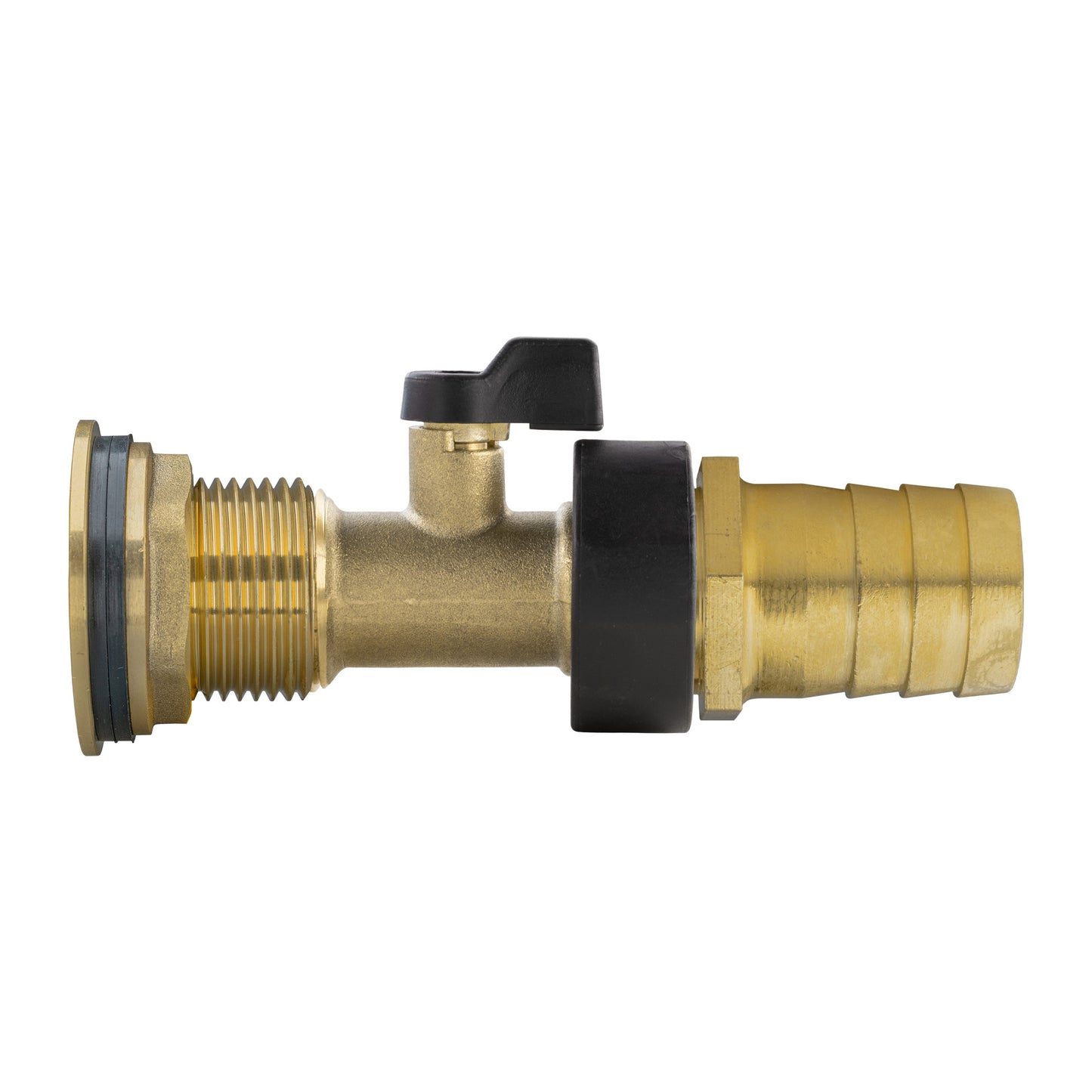 Water Butt Brass Kit 1in with Brass Valve + 25mm Barb for DIY Workshop Accessory