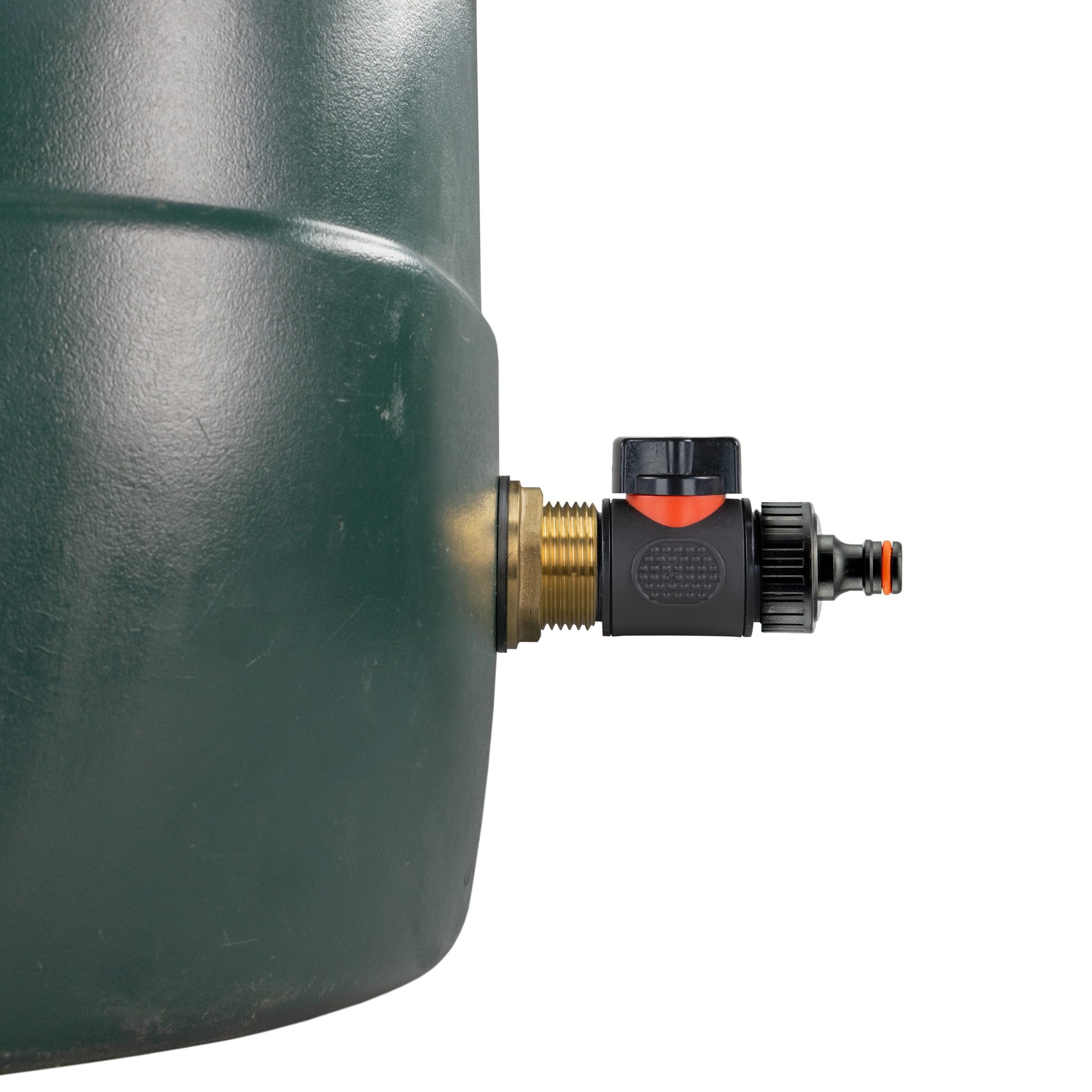 AP Supplies Water Butt Brass Kit 1" with In-Line Valve + Quick Connect and Drill Bit