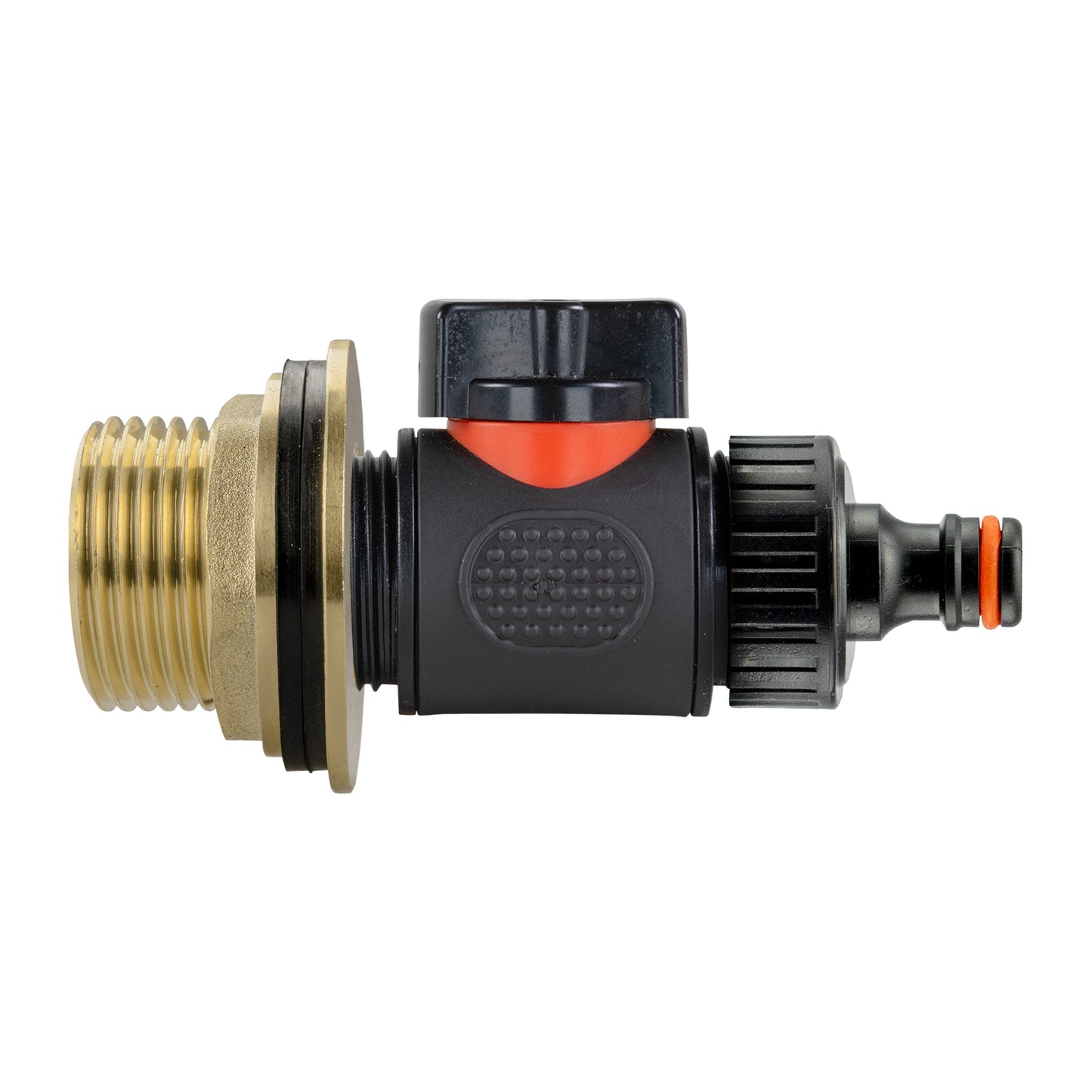 AP Supplies Water Butt Brass Kit 1" with In-Line Valve + Quick Connect and Drill Bit