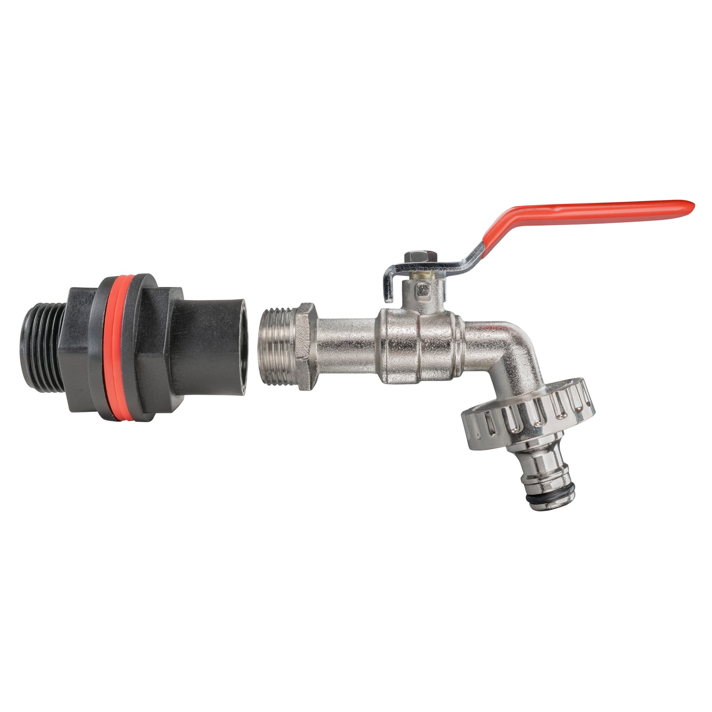 Water Butt Kit 3/4in with Quick Connect Lever Tap Hose Connector Set Tap Adapter
