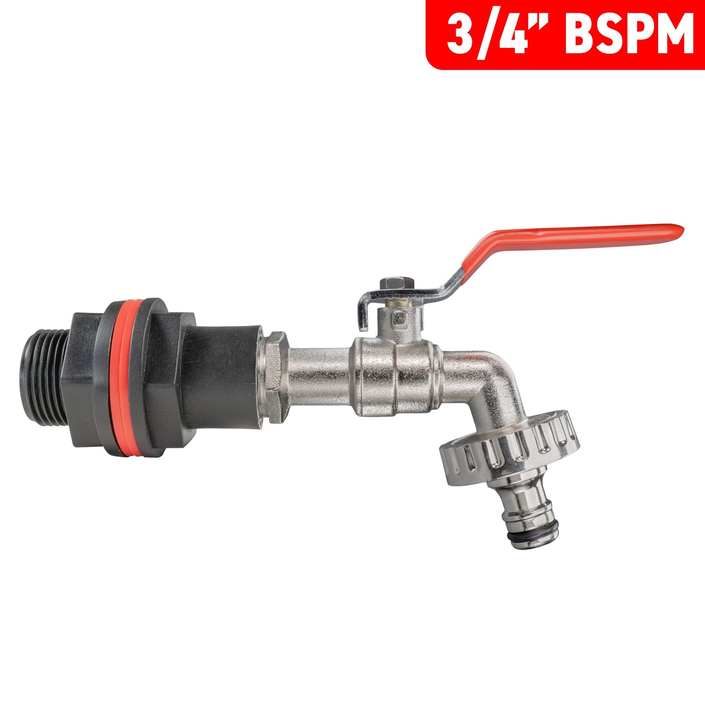 AP Supplies Water Butt Kit 3/4" with Quick Connect Lever Tap and Drill Bit