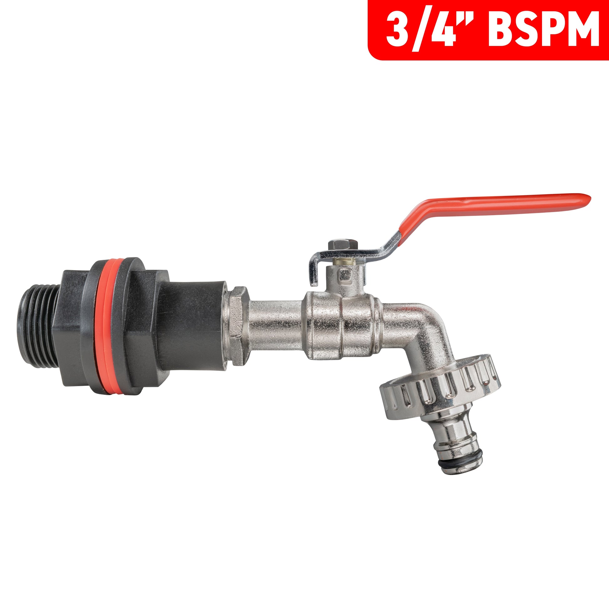 AP Supplies Water Butt Kit 3/4" with Quick Connect Lever Tap and Drill Bit