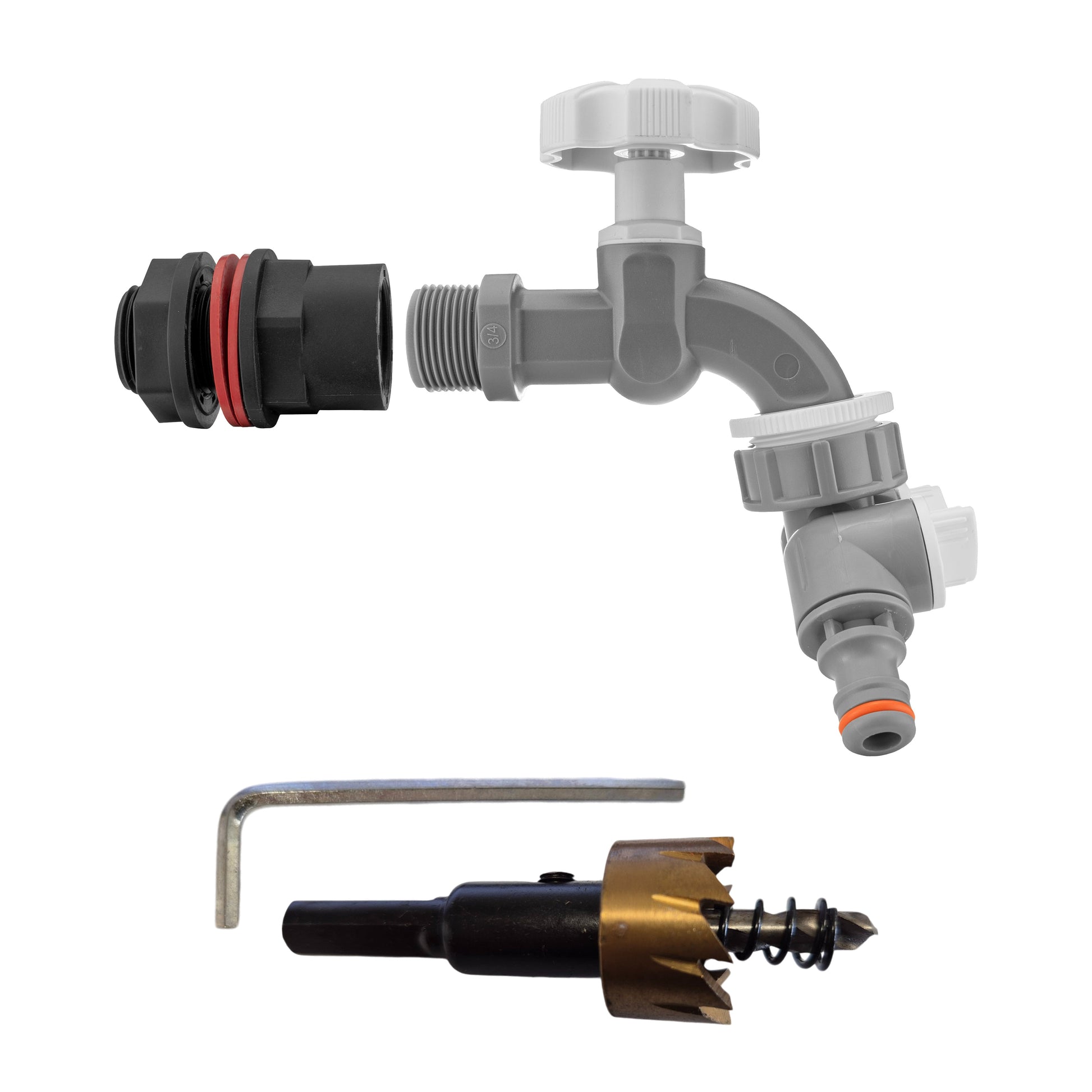 AP Supplies Water Butts Kit 3/4" PP WL Tap & Tap Splitter and Drill Bit