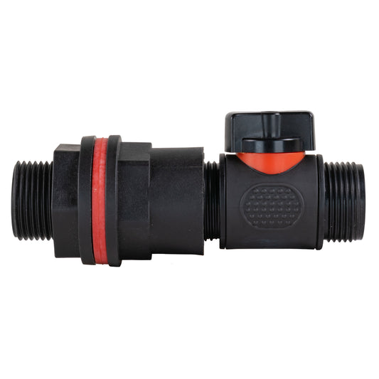 Water Butt Kit 3/4in with 3/4in BSP In-Line Valve for Drip Irrigation Fitting