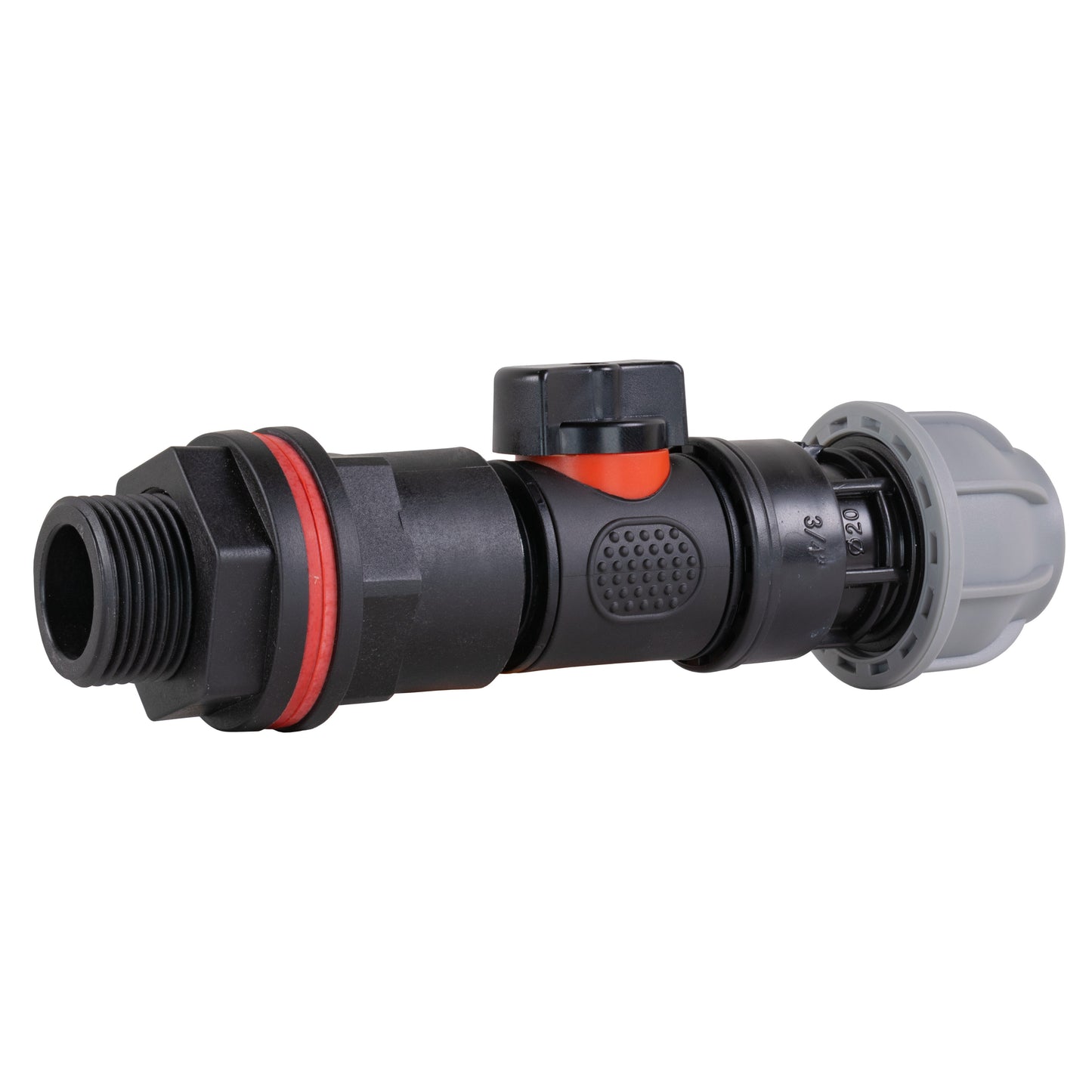 Water Butt Kit 3/4in with In-Line Valve + 25mm MDPE Joiner for Hose Pipe Fitting