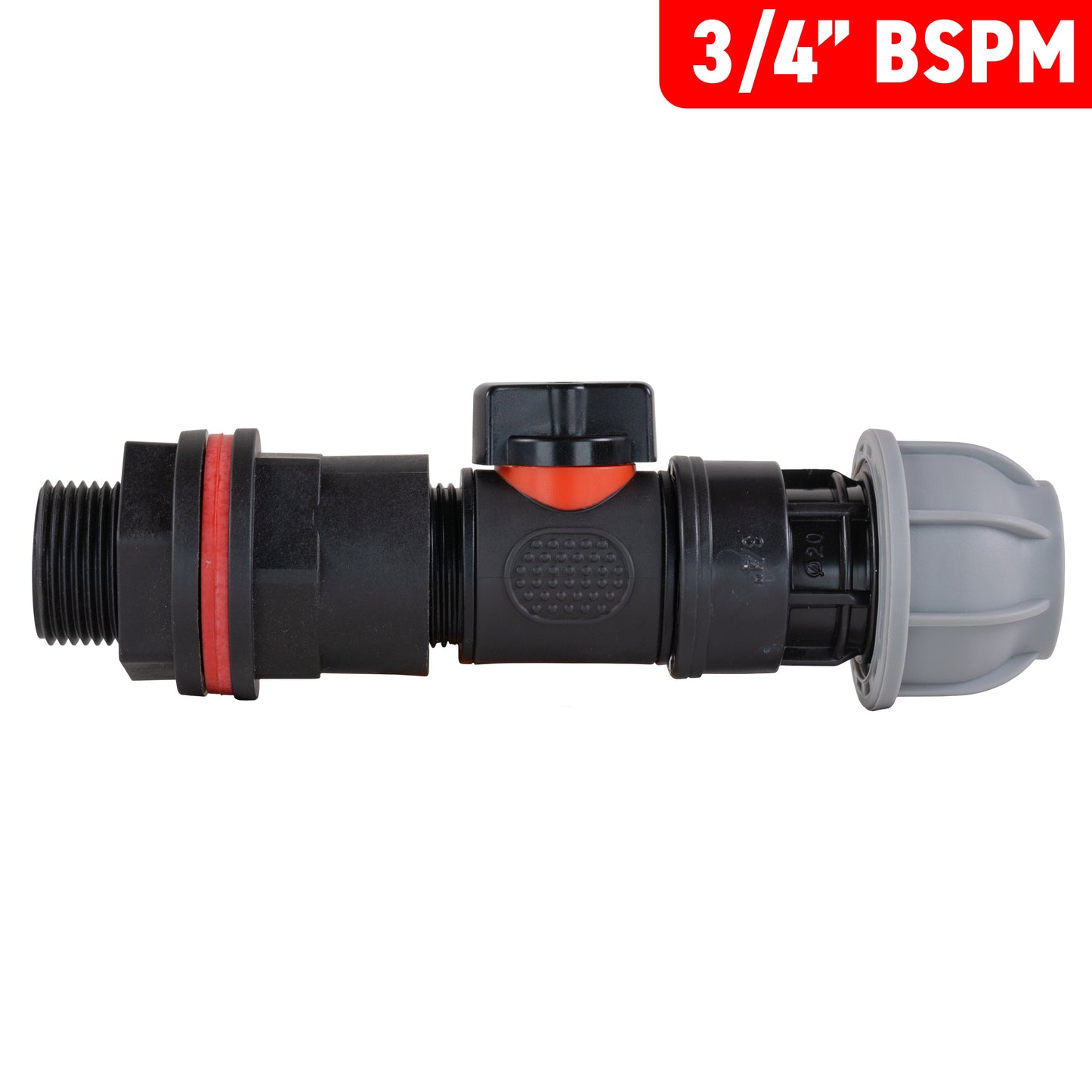 AP Supplies Water Butt Kit 3/4" with In-Line Valve + 25mm MDPE Joiner and Drill Bit