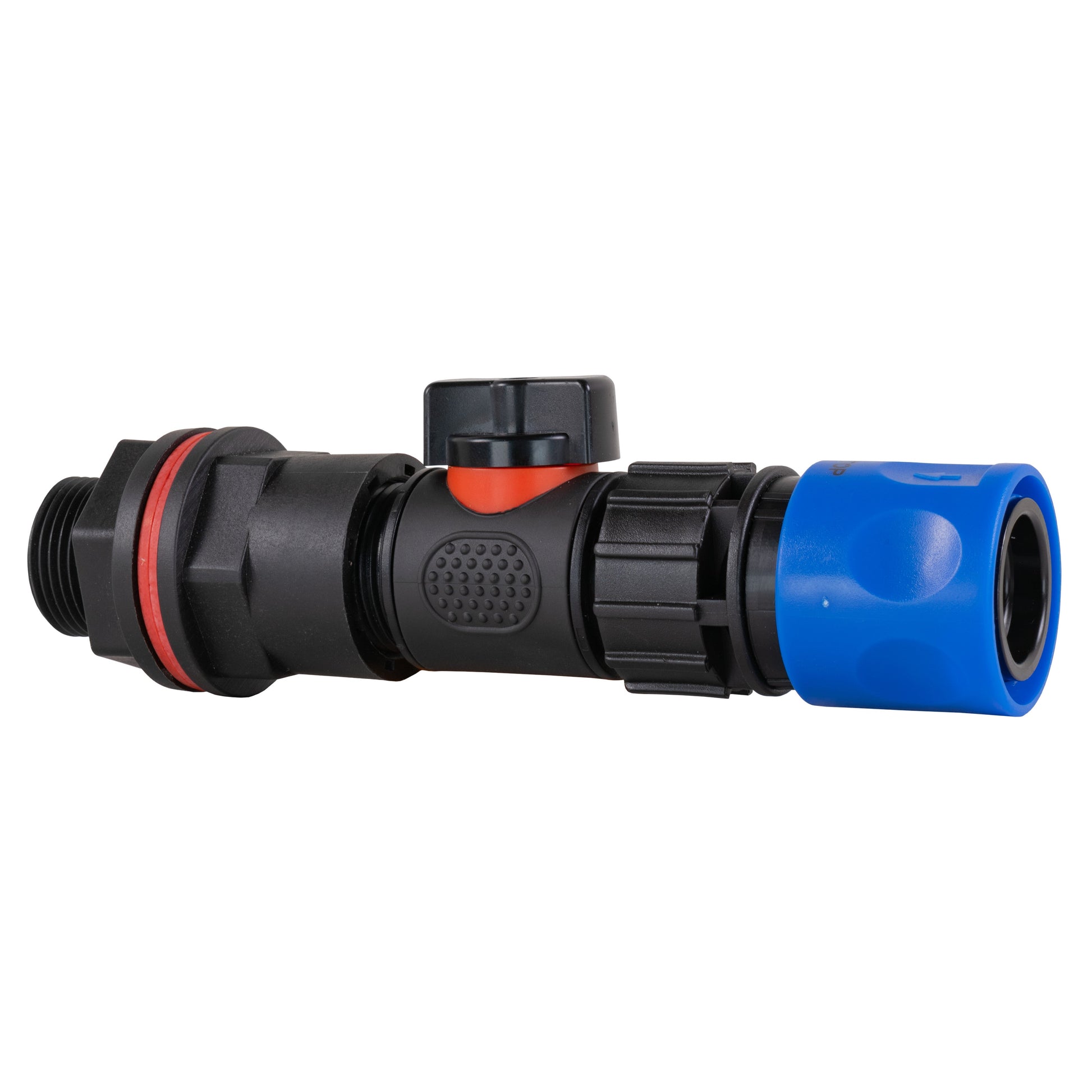 AP Supplies Water Butt Kit 3/4" with In-Line Valve + Female Quick Connector Blue and Drill Bit