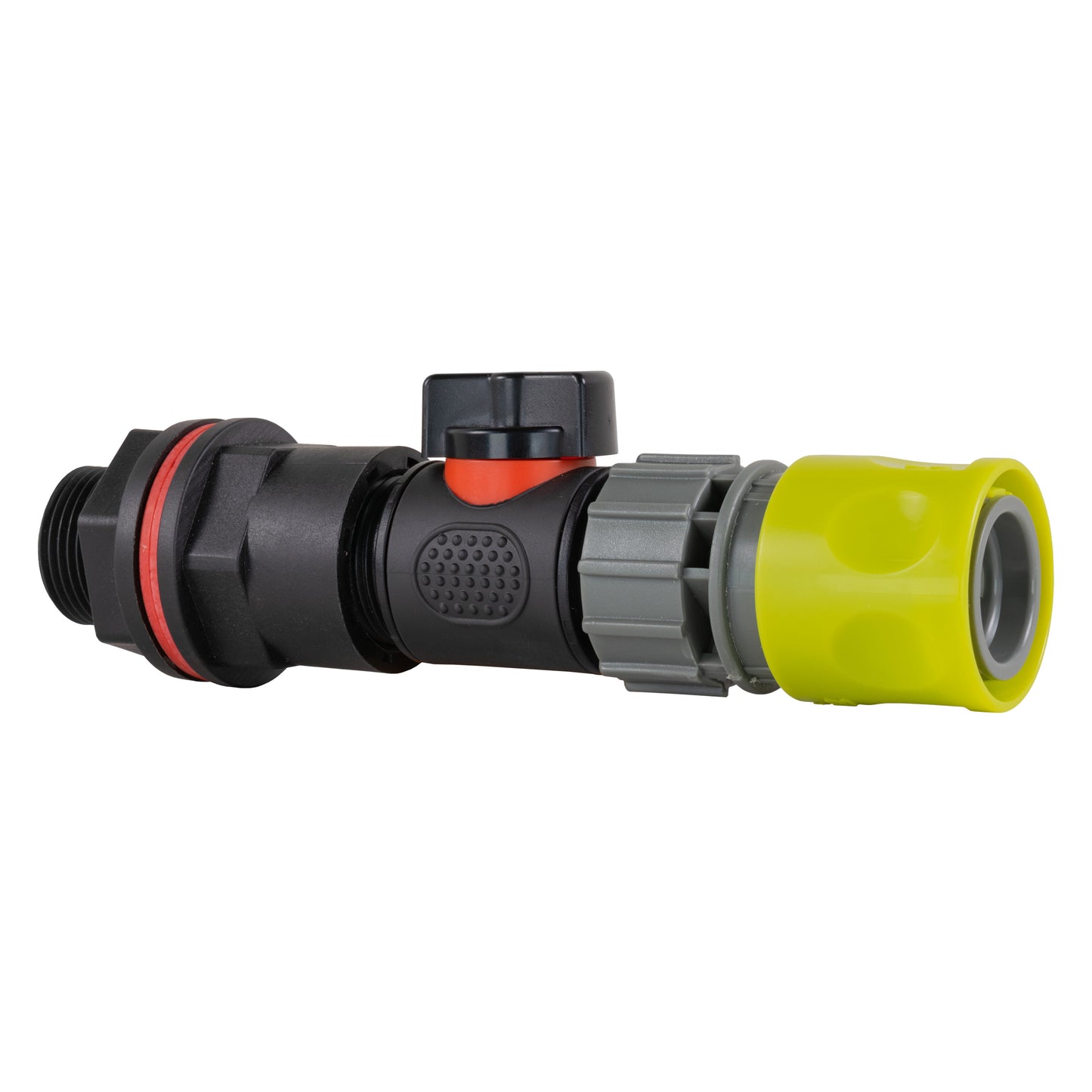 AP Supplies Water Butt Kit 3/4" with In-Line Valve + Female Quick Connector Lime and Drill Bit