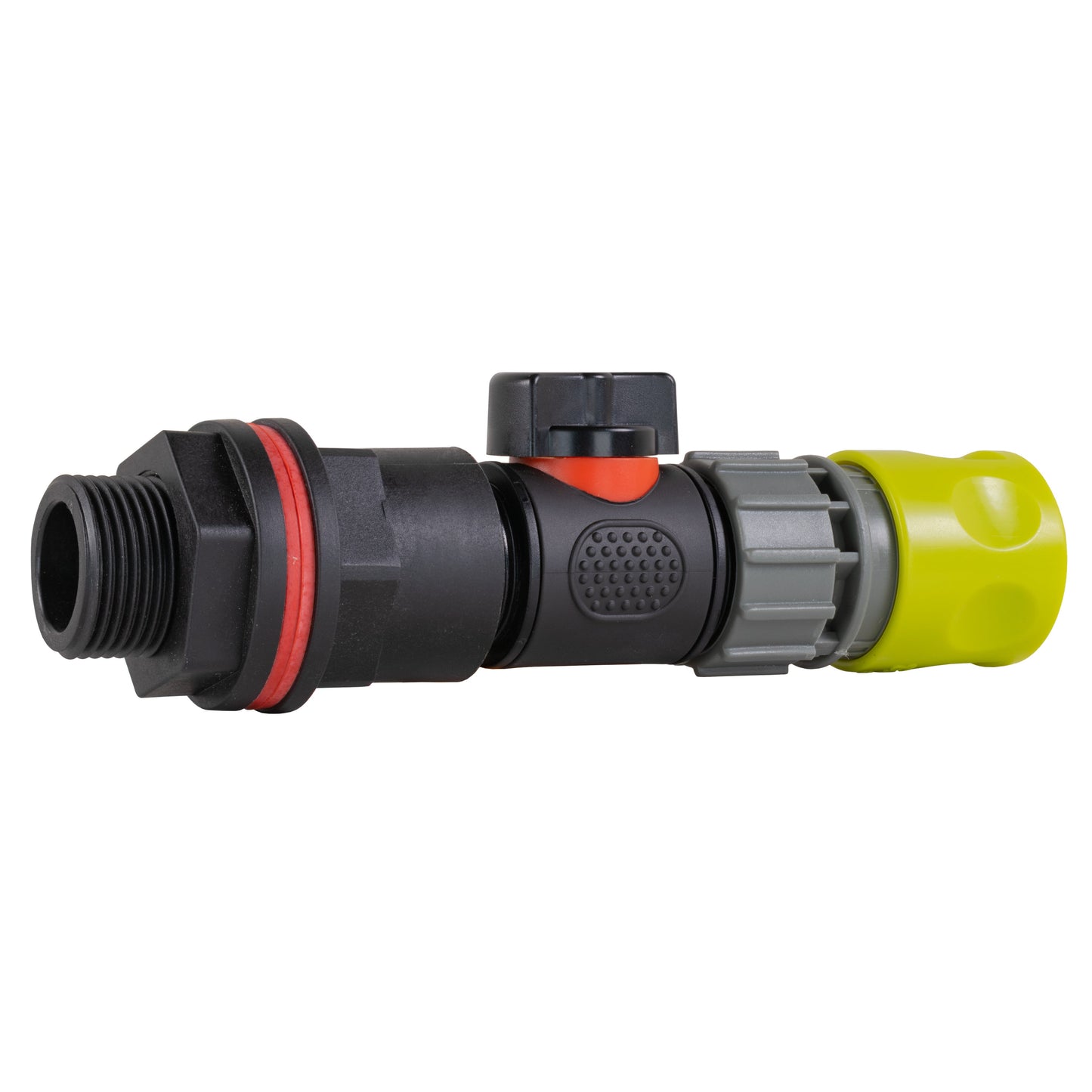 Water Butt Kit 3/4in with In-Line Valve + Female Quick Connector Lime
