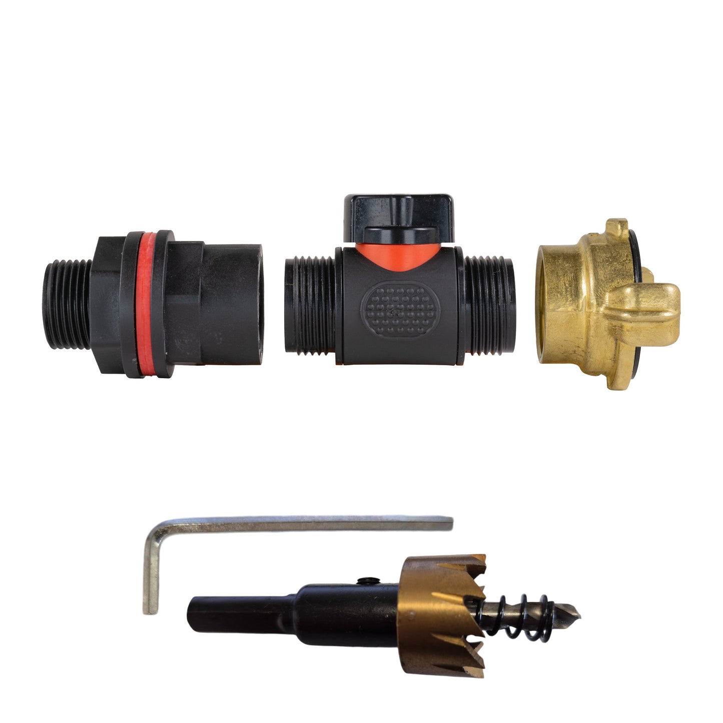 AP Supplies Water Butt Kit 3/4" with In-Line Valve + Geka and Drill Bit