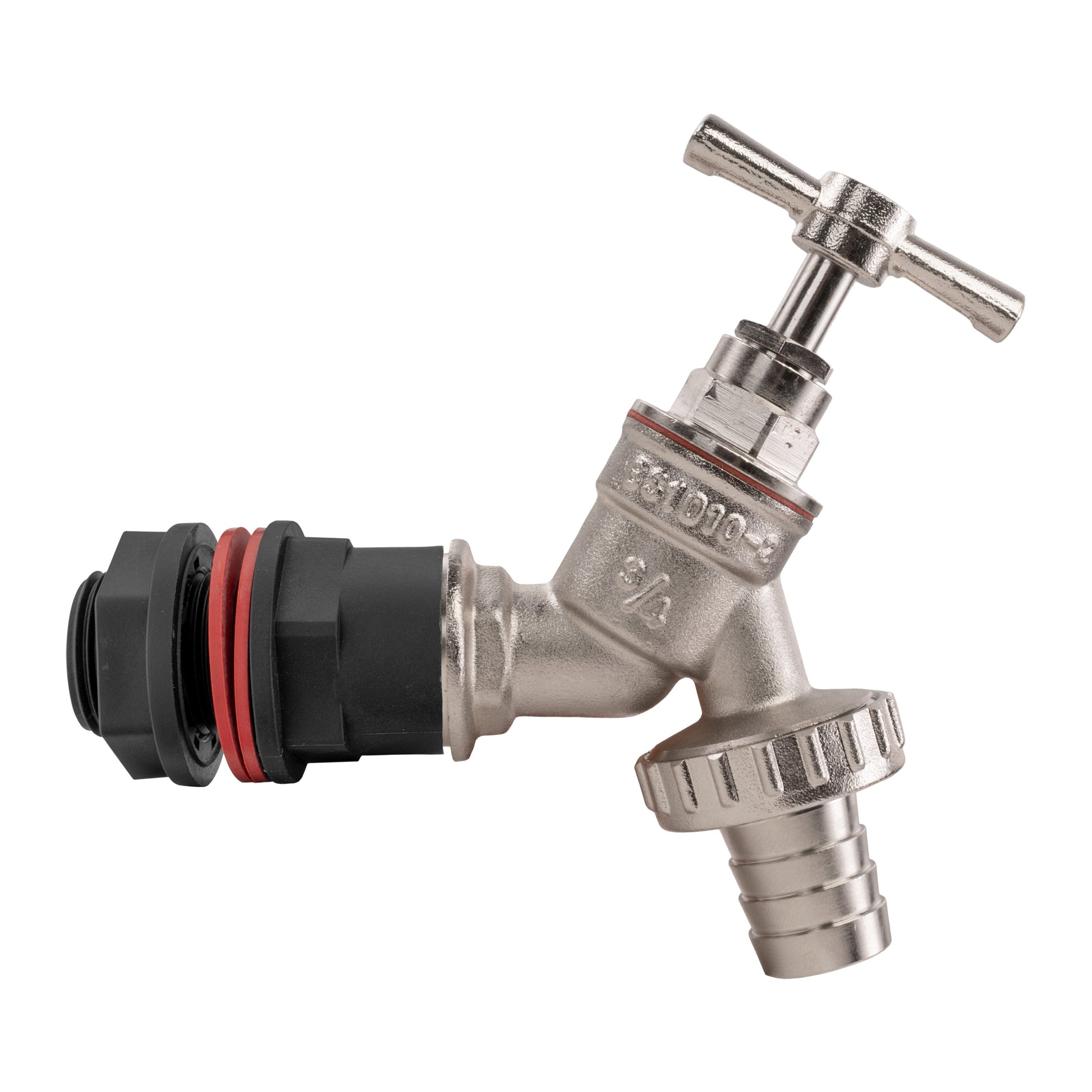 AP Supplies Water Butt Kit 3/4" with Nickel Plated Barbed Tap and Drill Bit