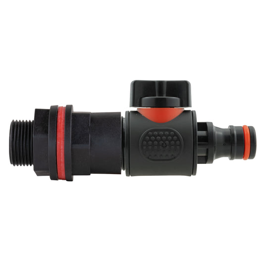 Water Butt Kit 3/4in with In-Line Quick Connector Valve for Outdoor Watering Kit