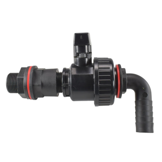 AP Supplies Water Butt Kit ¾” BSP with Plastic Valve and ¾” Barb Elbow
