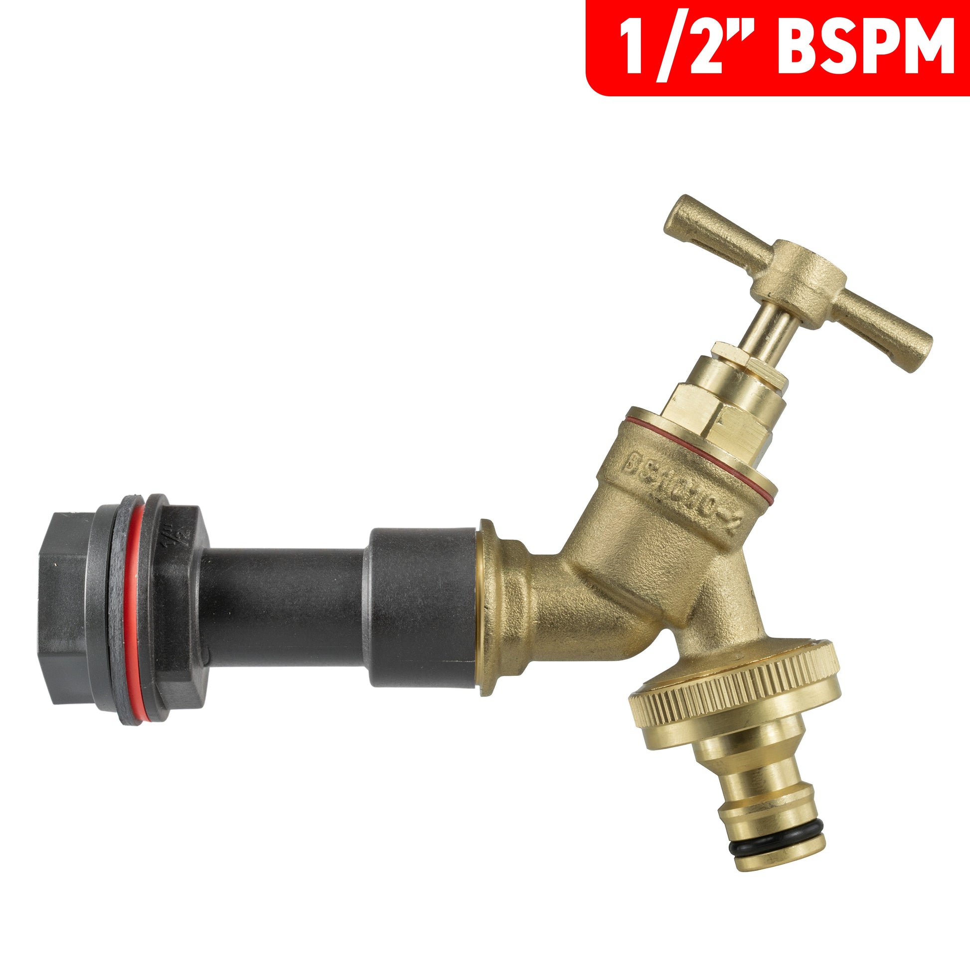 AP Supplies Water Butt Extension Kit 1/2" with Brass Quick Connect Tap and Drill Bit