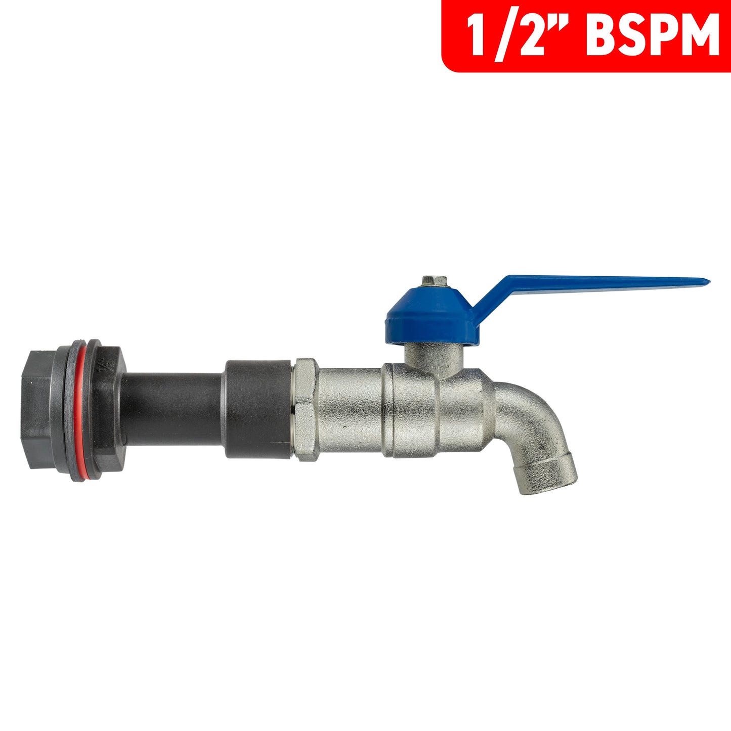 Water Butt Extension Kit 1/2in with Simple Lever Tap for Drip Irrigation Fitting