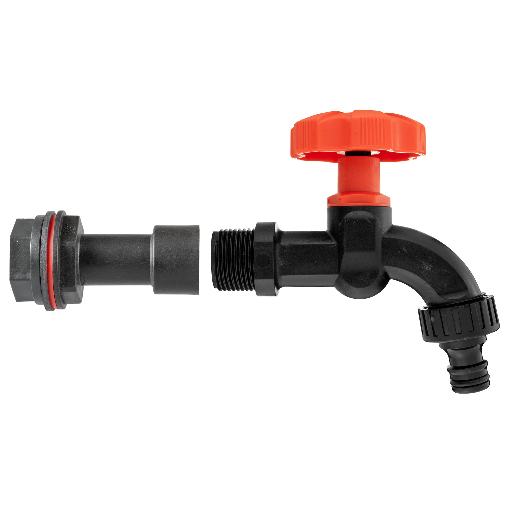 AP Supplies Water Butt Extension Kit 1/2" with Black Dial Tap and Drill Bit