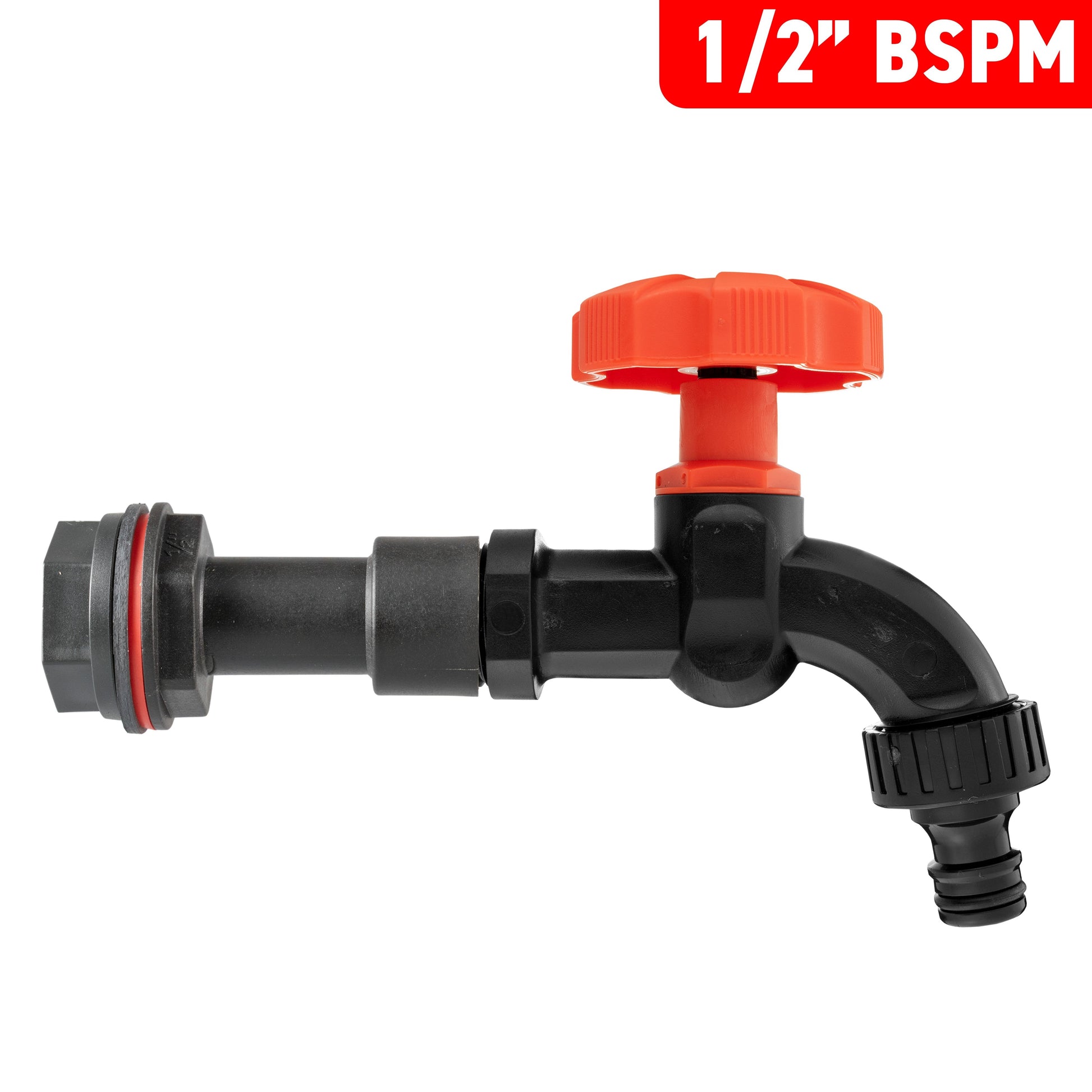 AP Supplies Water Butt Extension Kit 1/2" with Black Dial Tap and Drill Bit