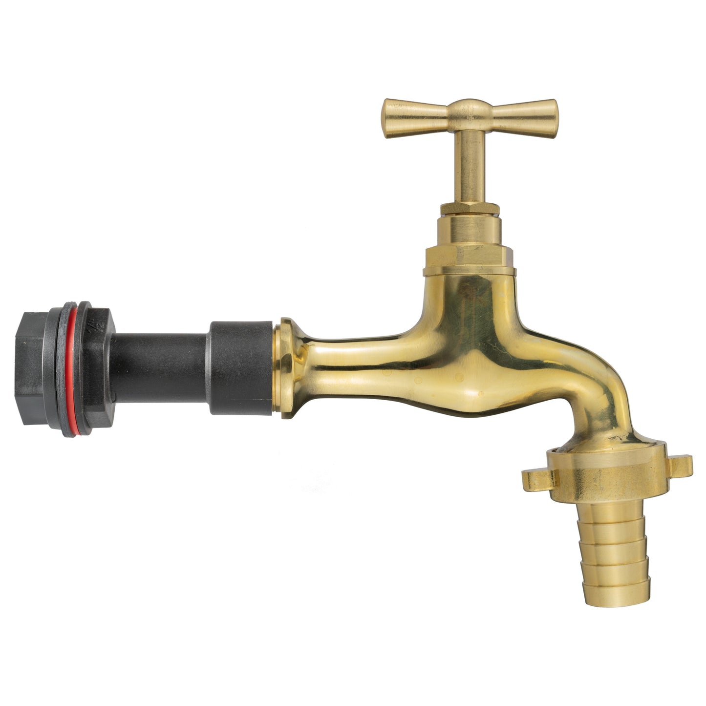 AP Supplies Water Butt Extension Kit 1/2" with 13mm Barbed Polished Brass Tap and Drill Bit