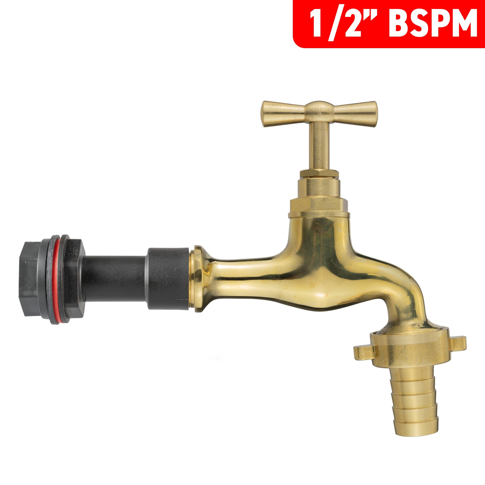 AP Supplies Water Butt Extension Kit 1/2" with 19mm Barbed Polished Brass Tap and Drill Bit