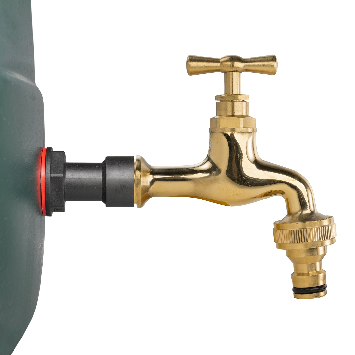 AP Supplies Water Butt Extension Kit 1/2" with Quick Connect Polished Brass Tap and Drill Bit