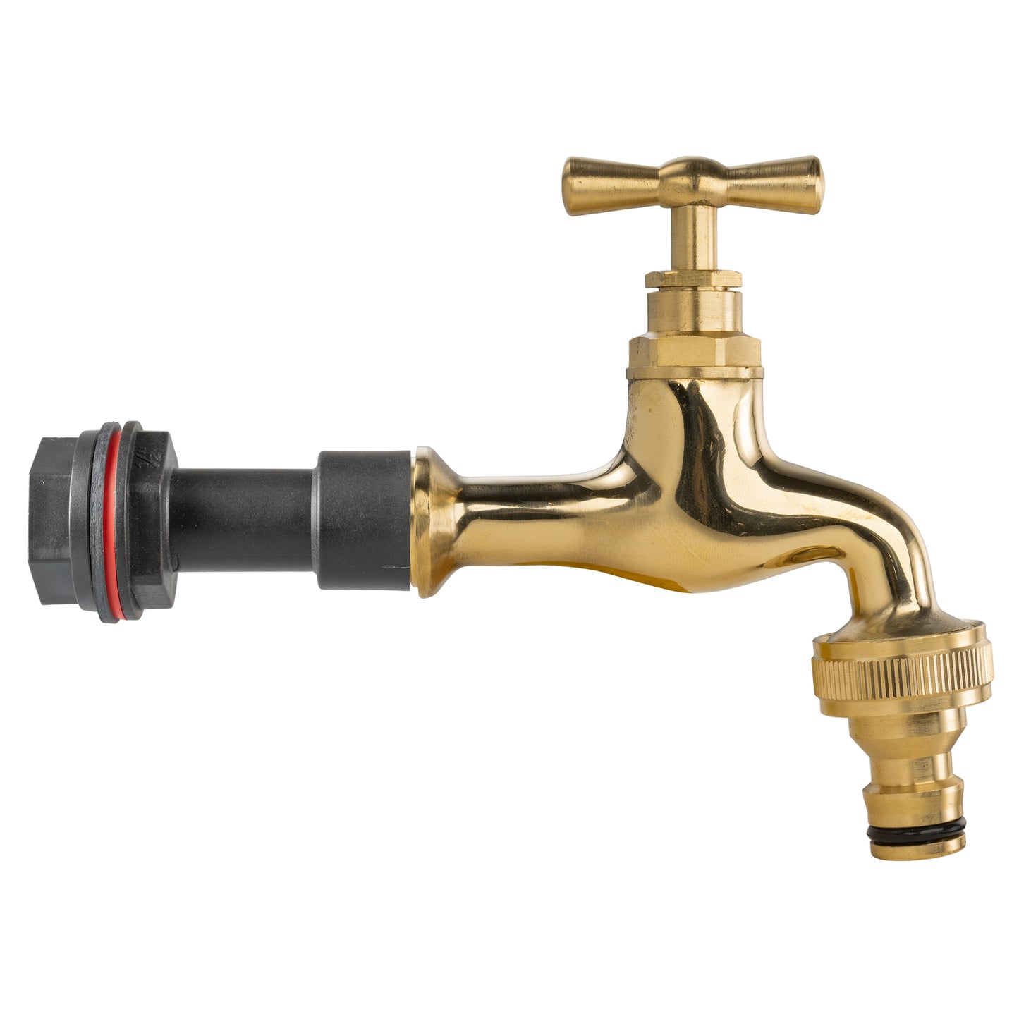 AP Supplies Water Butt Extension Kit 1/2" with Quick Connect Polished Brass Tap and Drill Bit