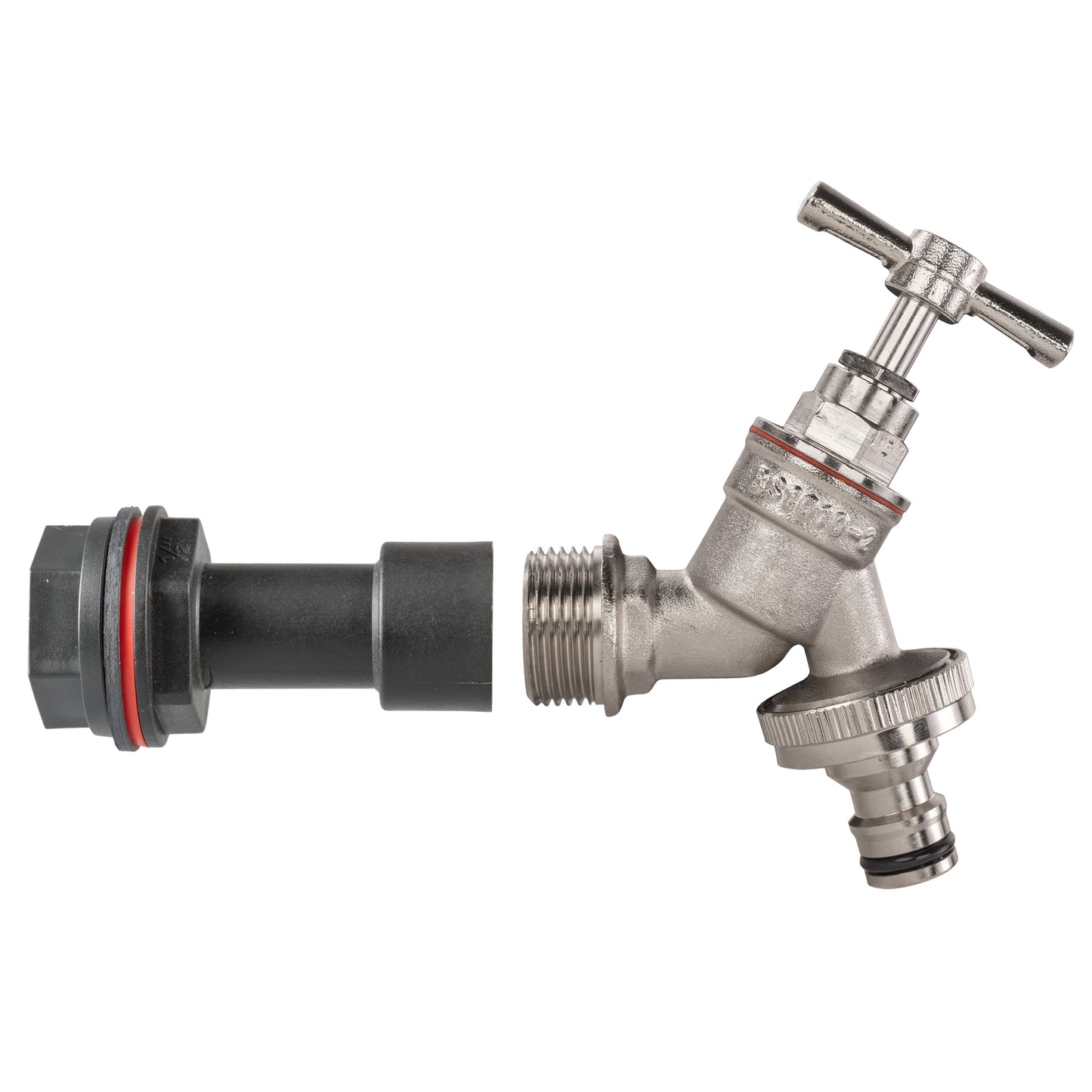 AP Supplies Water Butt Extension Kit 1/2" with Nickel Plated Quick Connect Tap and Drill Bit