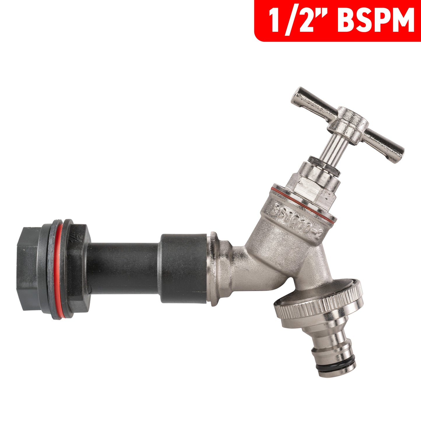Water Butt Extension Kit 1/2in with Nickel Plated Quick Connect Tap Tap Adapter